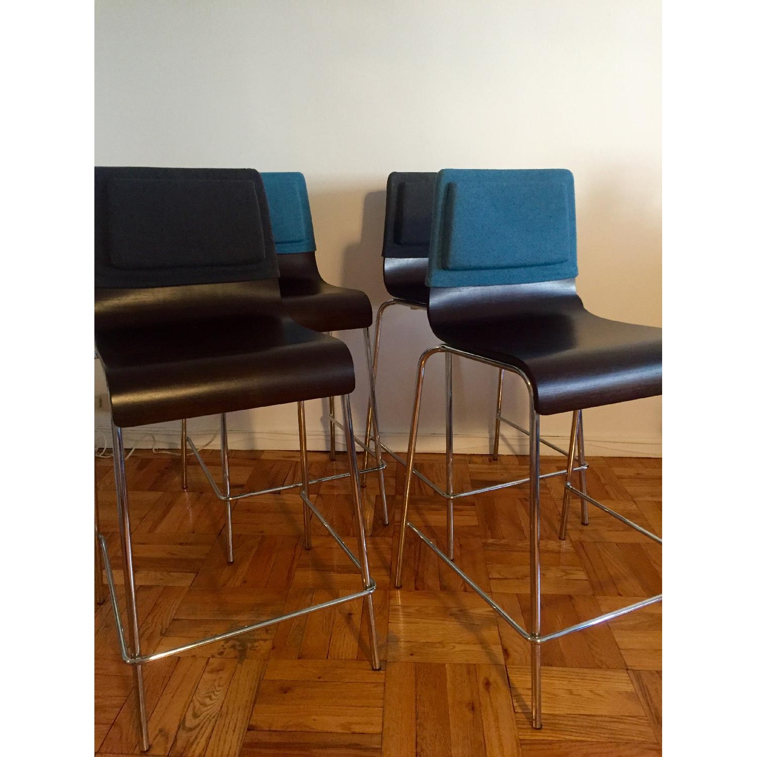 CB2 Stern Counter Table w/ 4 Bludot Counter Stools - image-5