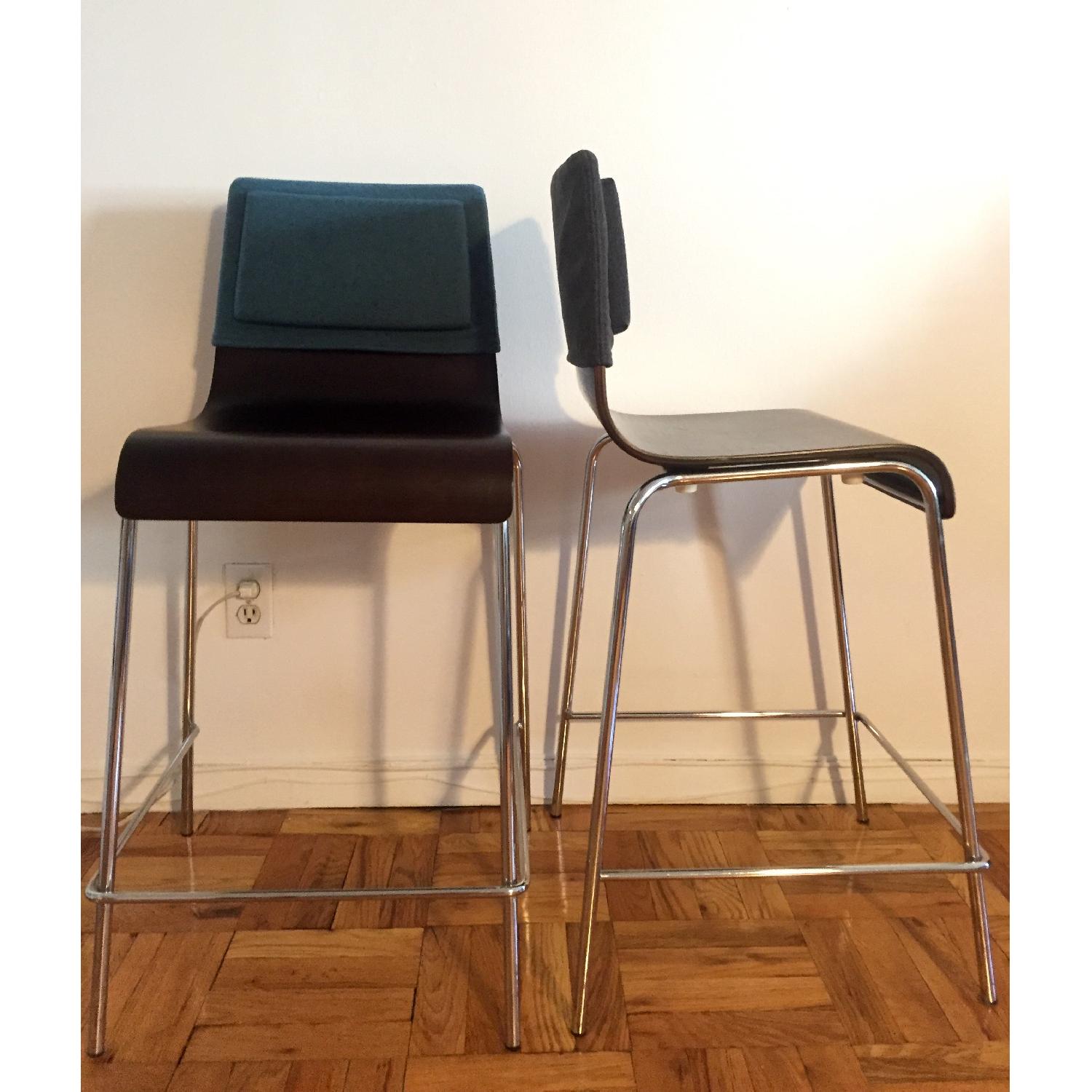 CB2 Stern Counter Table w/ 4 Bludot Counter Stools - image-6