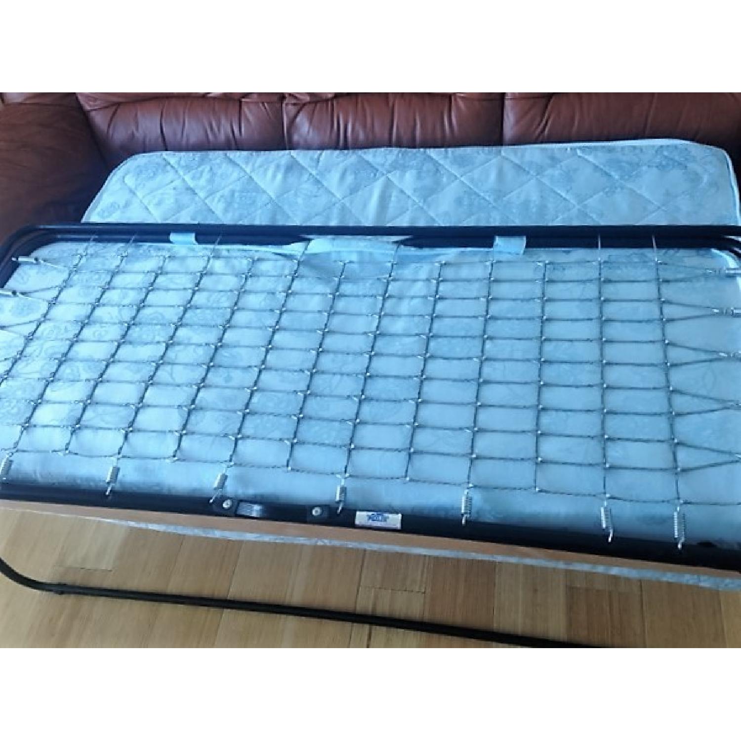 Natuzzi Leather Sofa Bed - image-7