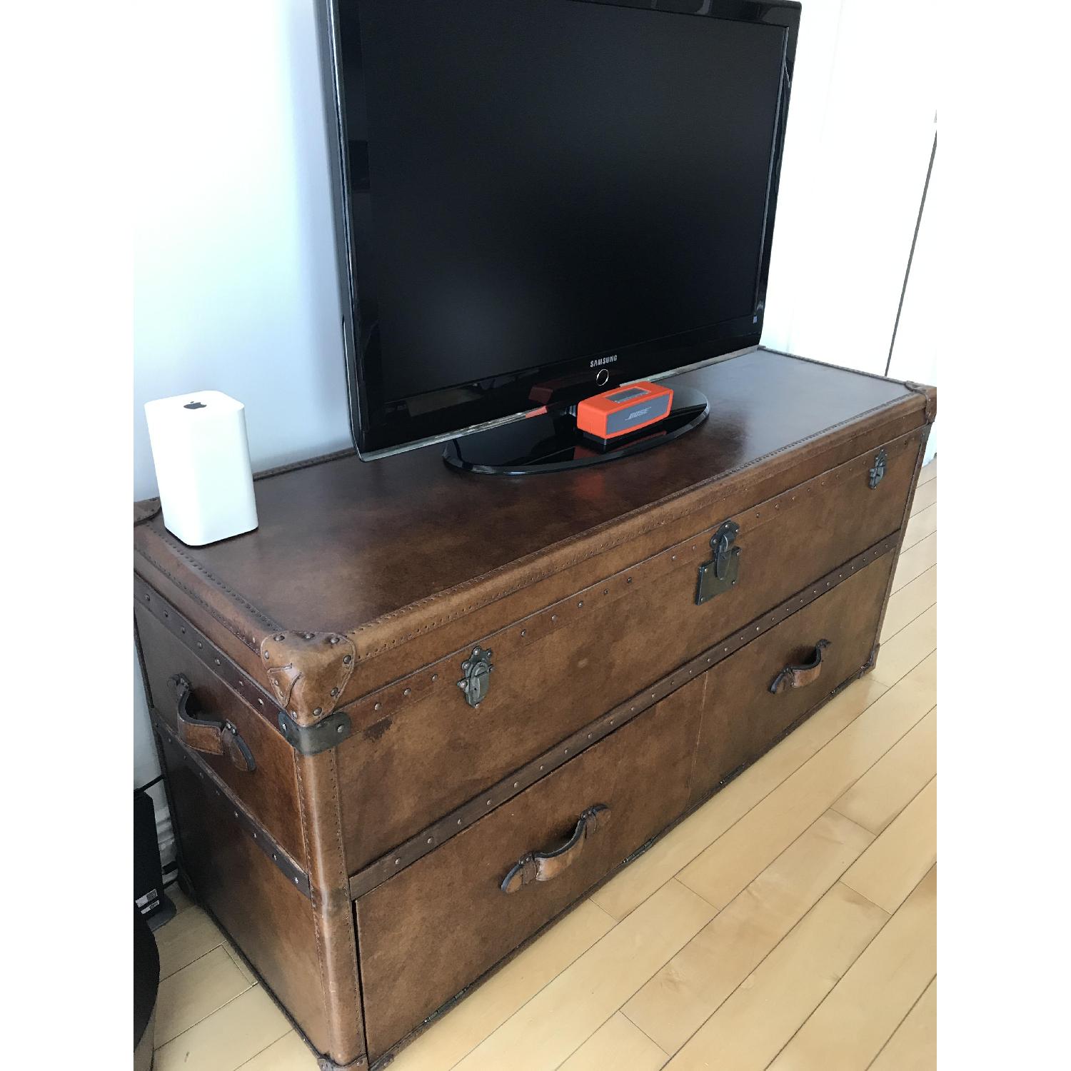 Restoration Hardware Mayfair Steamer Trunk/Media Stand - image-3