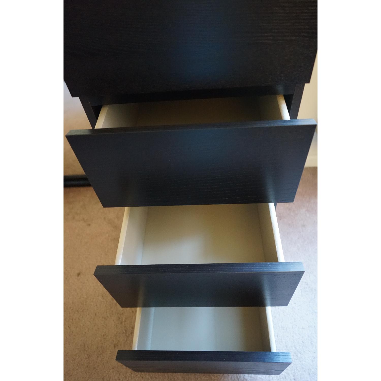 Ikea Malm Black 6-Drawer Chest w/ Mirror Glass - image-5
