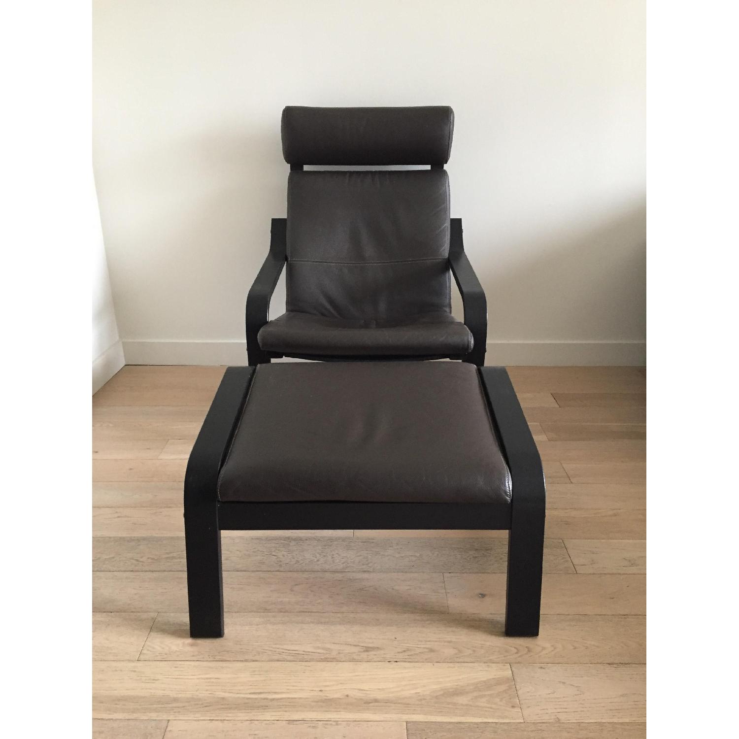 Ikea Poang Reading Chair & Ottoman - image-1