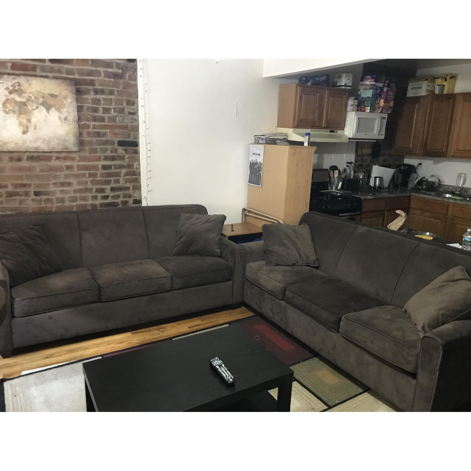 3 Seater Microsuede Couches - image-1