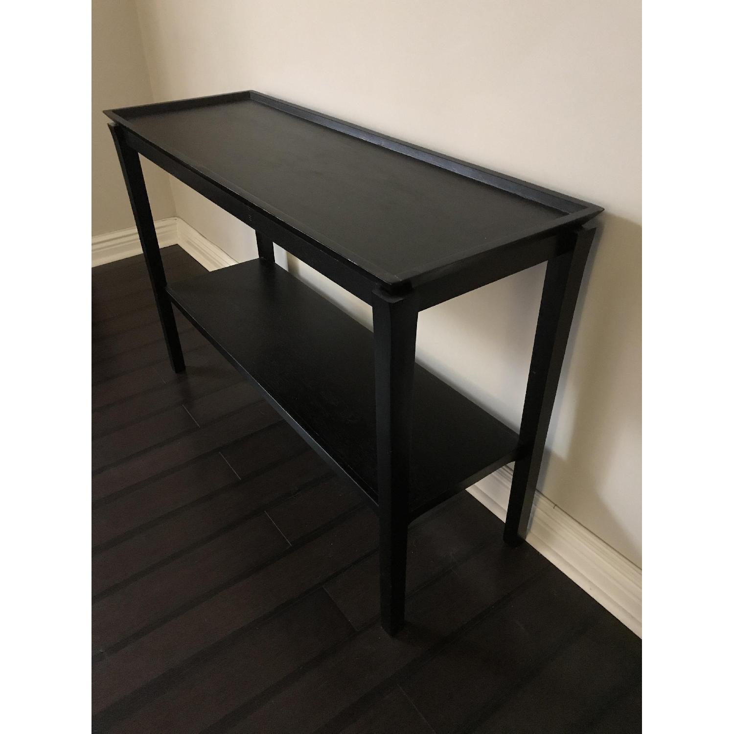 Amazon Black End/Console/Sofa Table w/ 2 Shelves - image-2