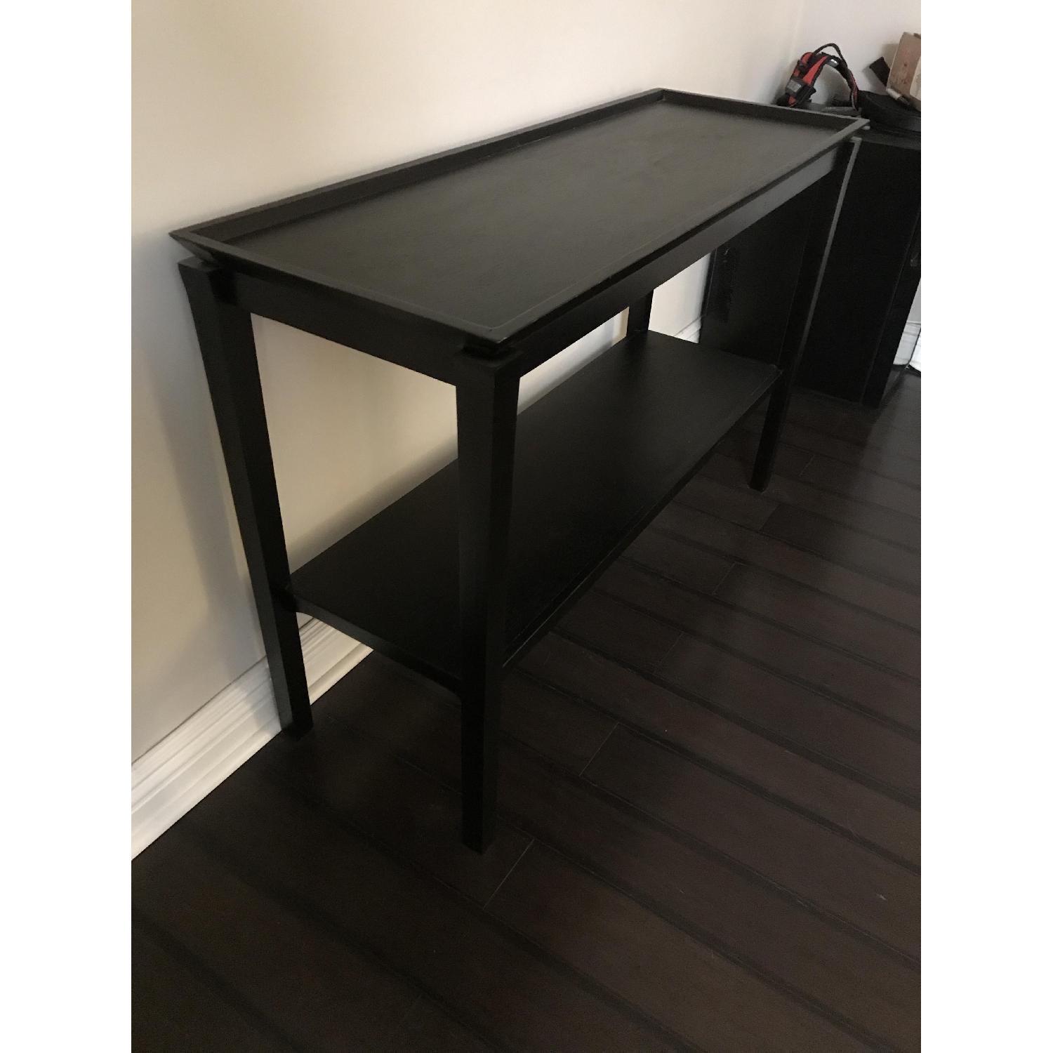 Amazon Black End/Console/Sofa Table w/ 2 Shelves - image-3