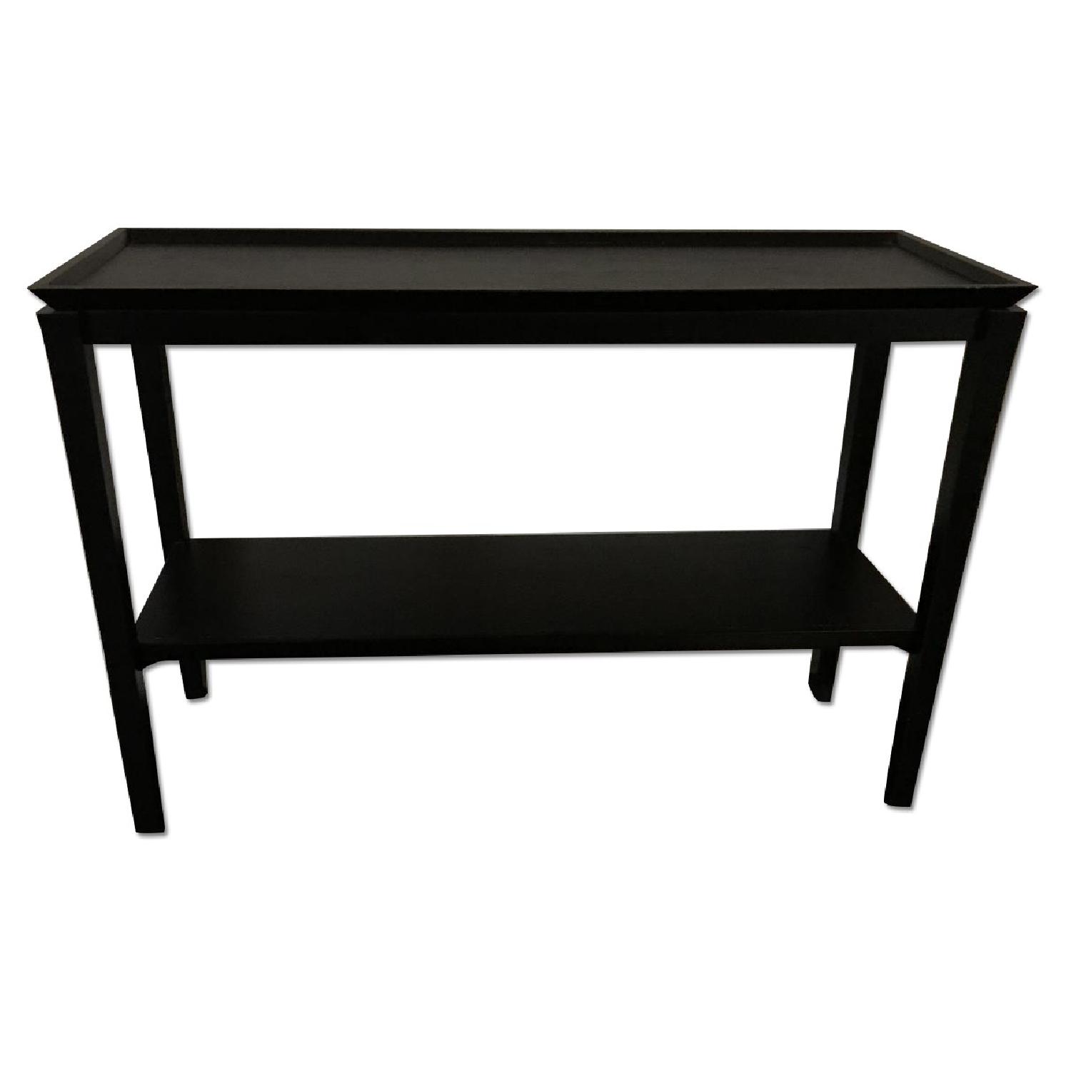 Amazon Black End/Console/Sofa Table w/ 2 Shelves - image-0