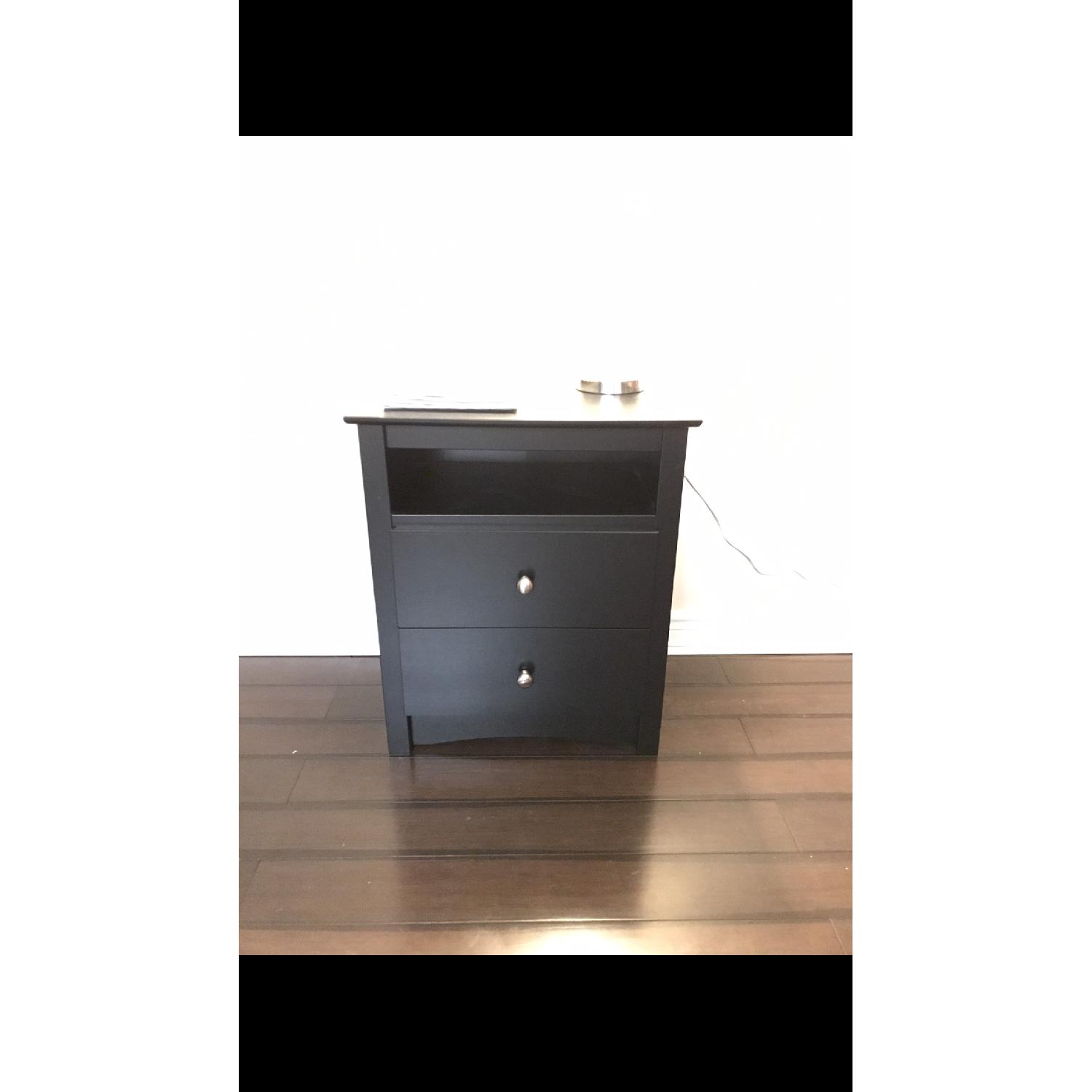 Walmart Black Nightstands W 2 Drawers 1 Shelf Aptdeco