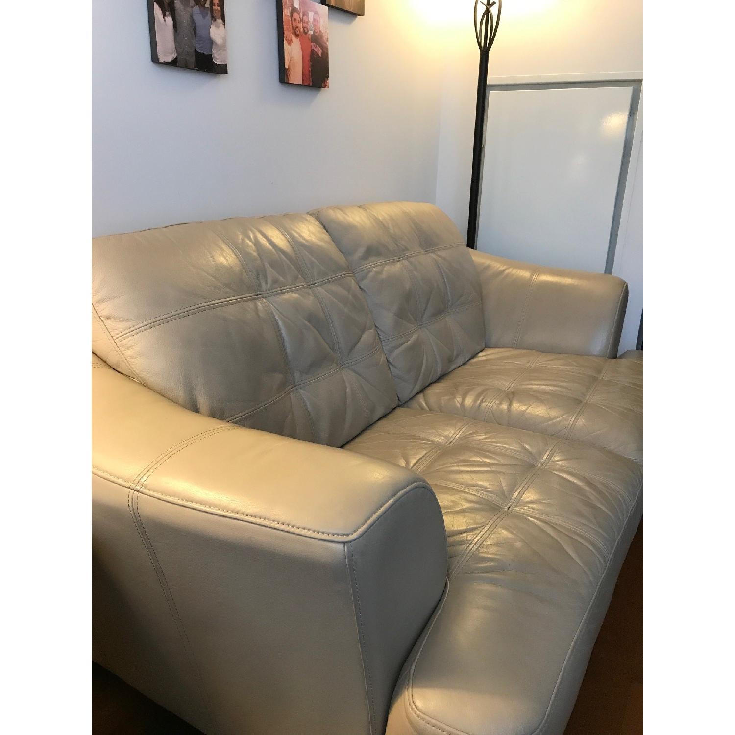 Leather Loveseat + Oversized Chair & Ottoman - image-5