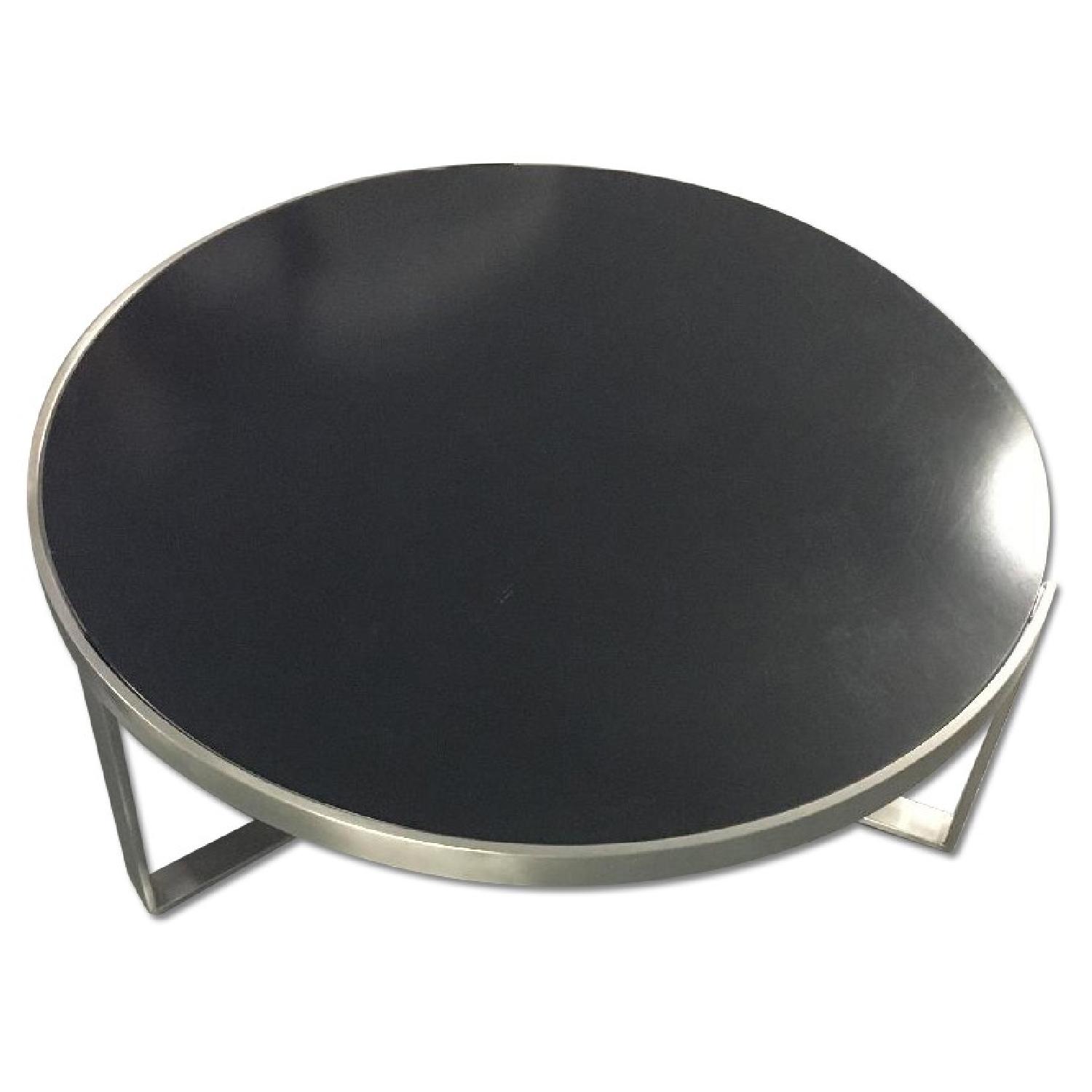 Black Disk Table AptDeco