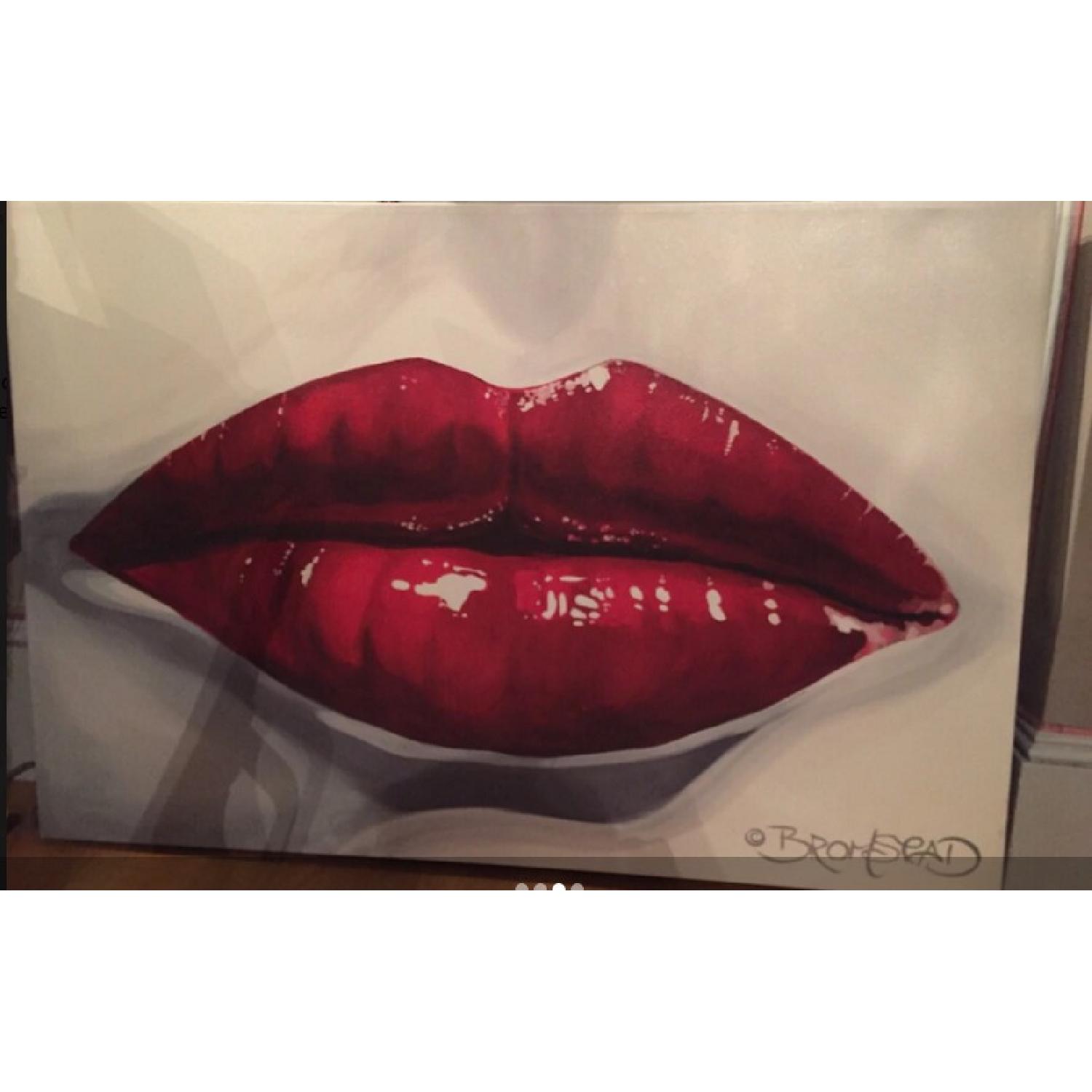 David Bromstad Canvas Painting Print - Lips - image-1