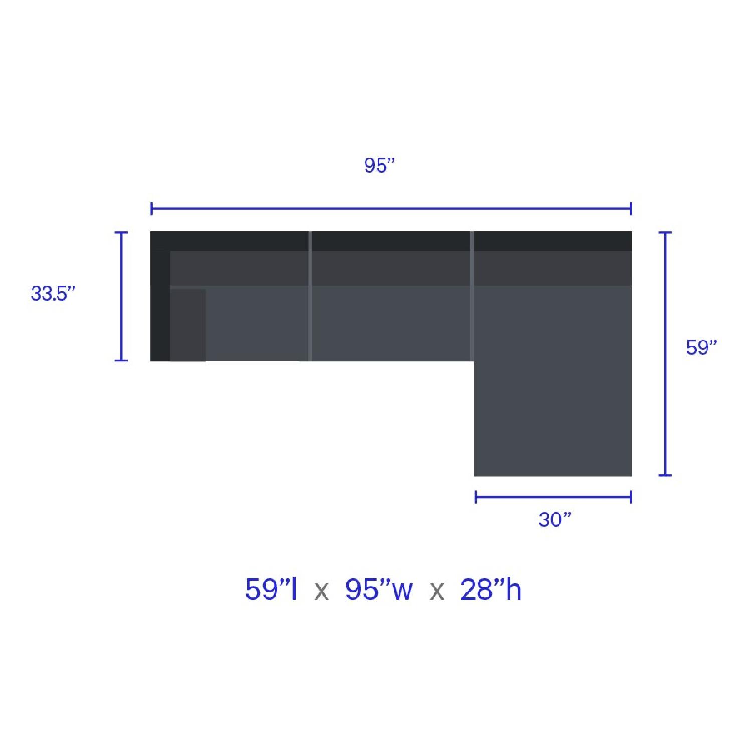 CB2 3-Piece Sectional Sofa - image-4