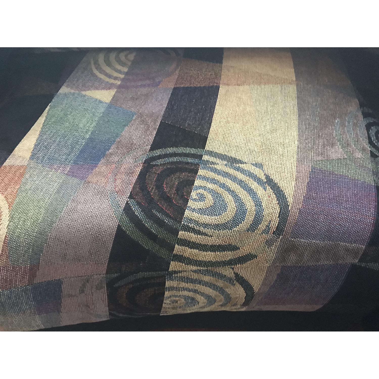 Crescent-Shaped Multi-Color Fabric Sectional Couch - image-2