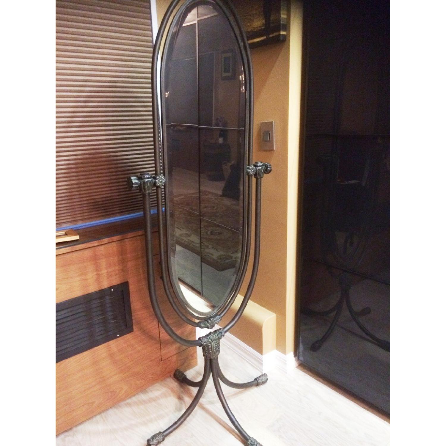 Frontgate Black Iron w/ Patina Cheval Mirror - image-1