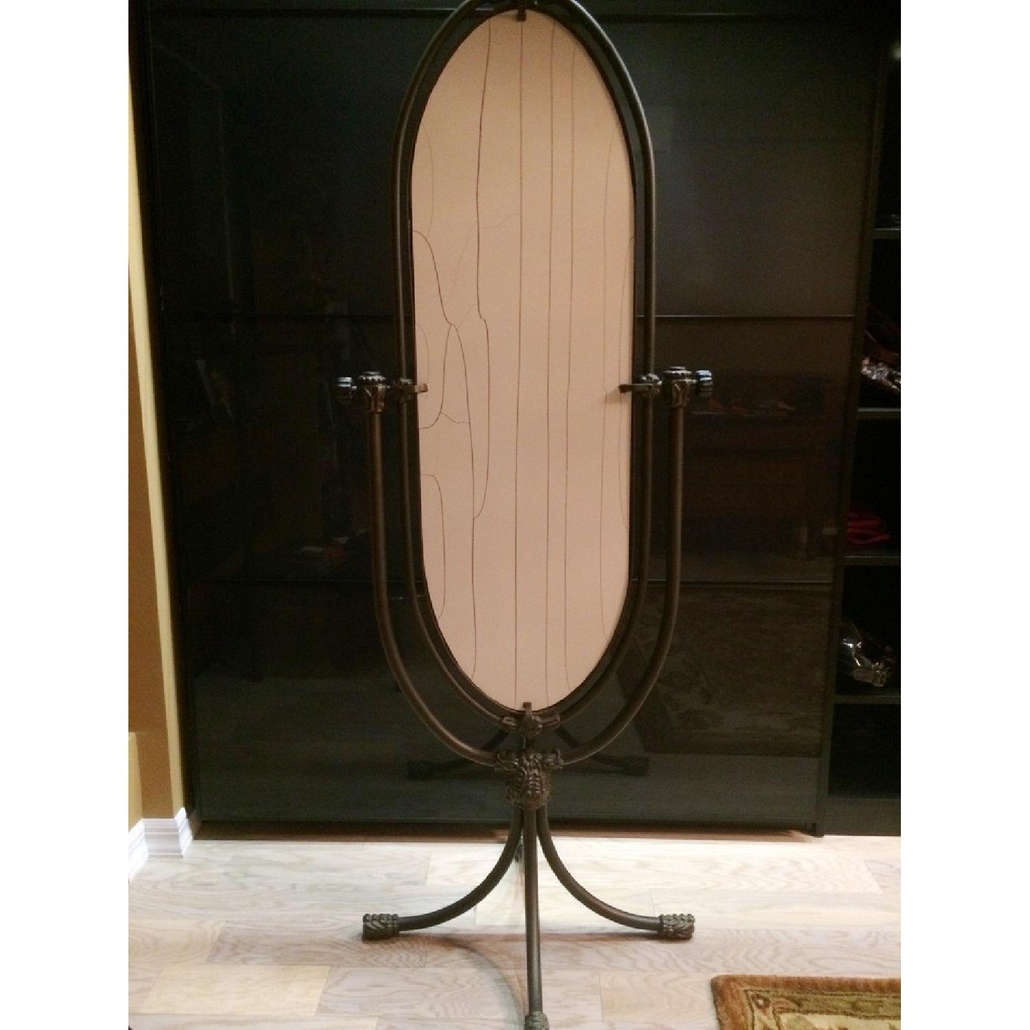 Frontgate Black Iron w/ Patina Cheval Mirror - image-2