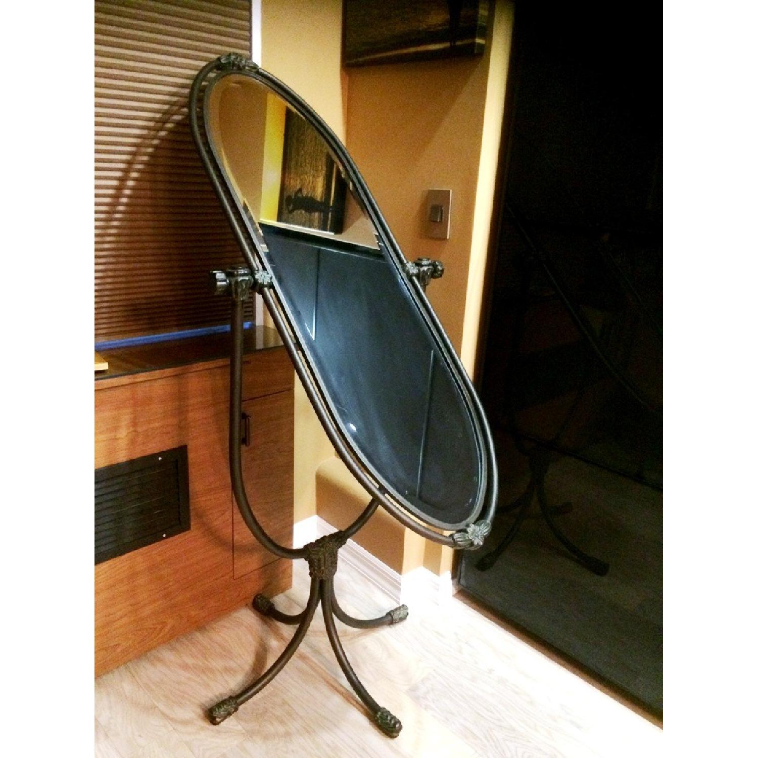 Frontgate Black Iron w/ Patina Cheval Mirror - image-7