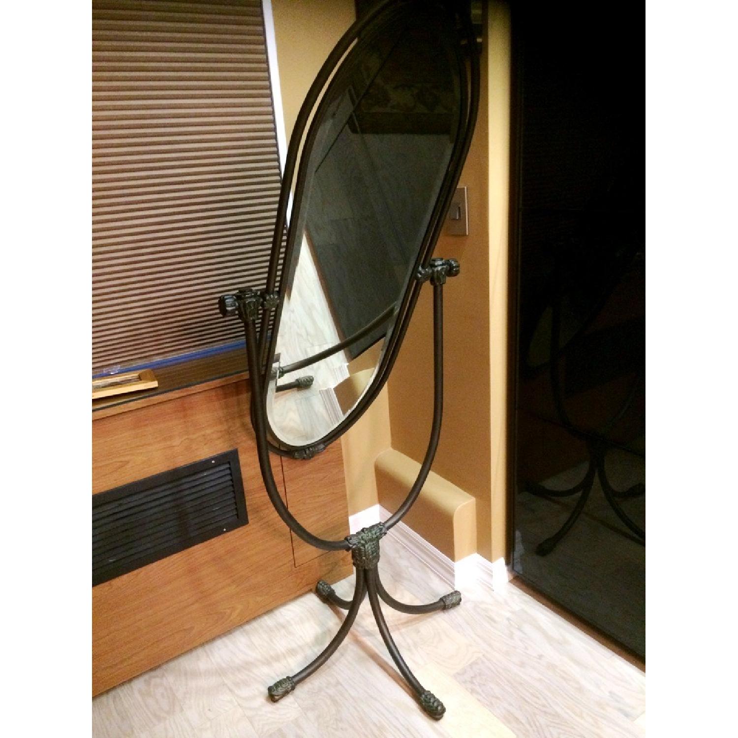 Frontgate Black Iron w/ Patina Cheval Mirror - image-8