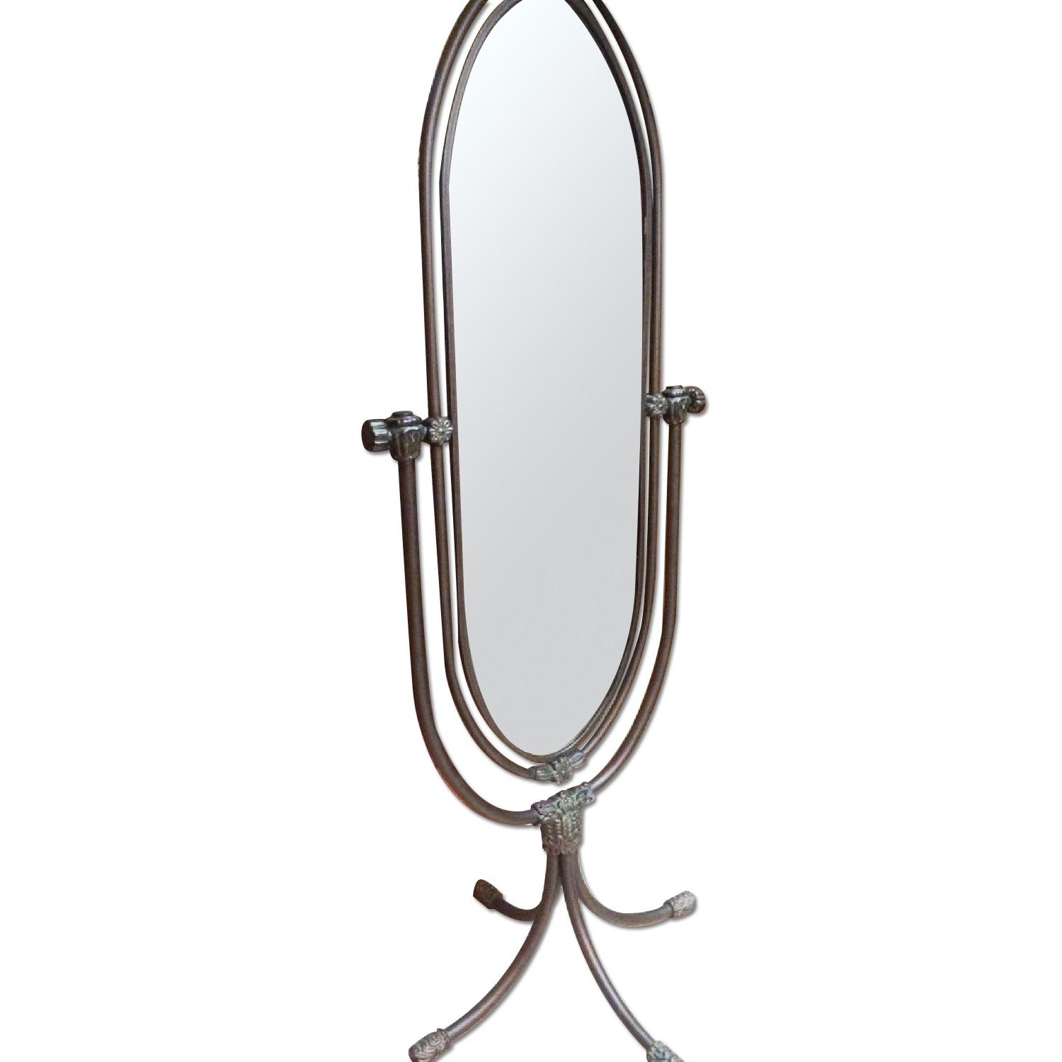 Frontgate Black Iron w/ Patina Cheval Mirror - image-0