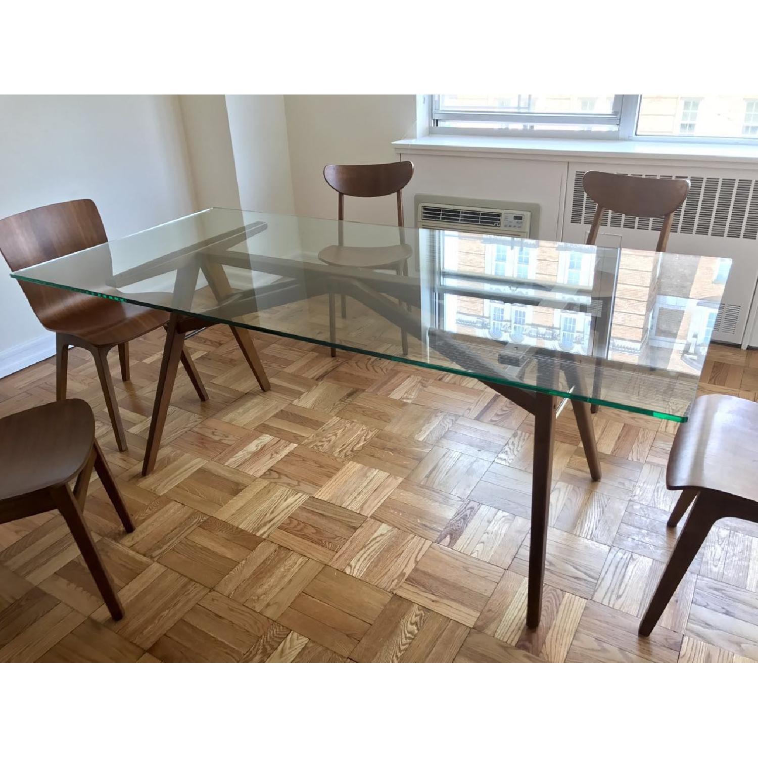 West Elm Modern Dining Table w/ 6 Chairs - image-4