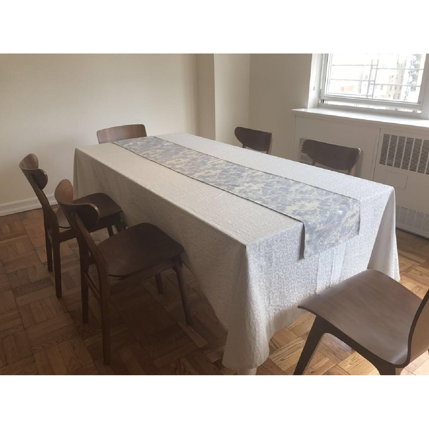 West Elm Modern Dining Table w/ 6 Chairs - image-5