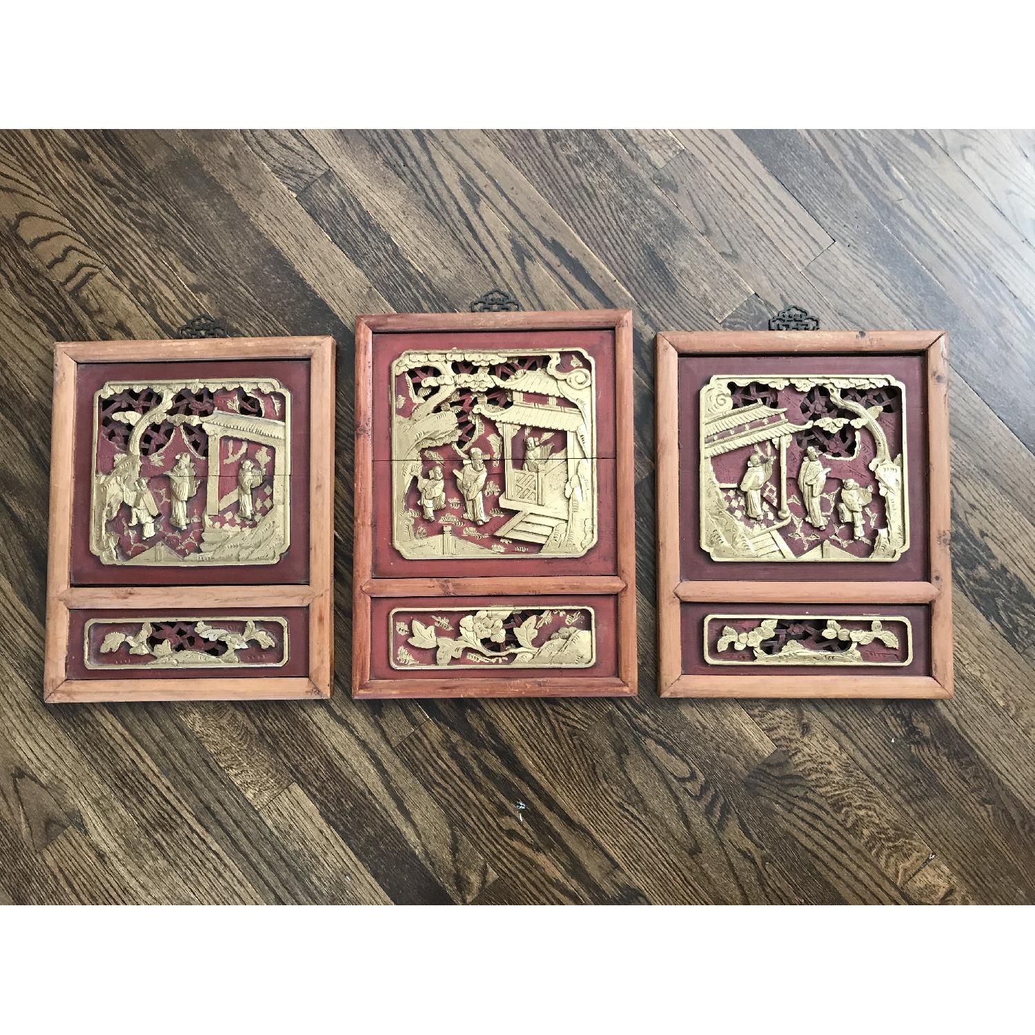 Traditional Chinese Wall Wood Relief Panels AptDeco