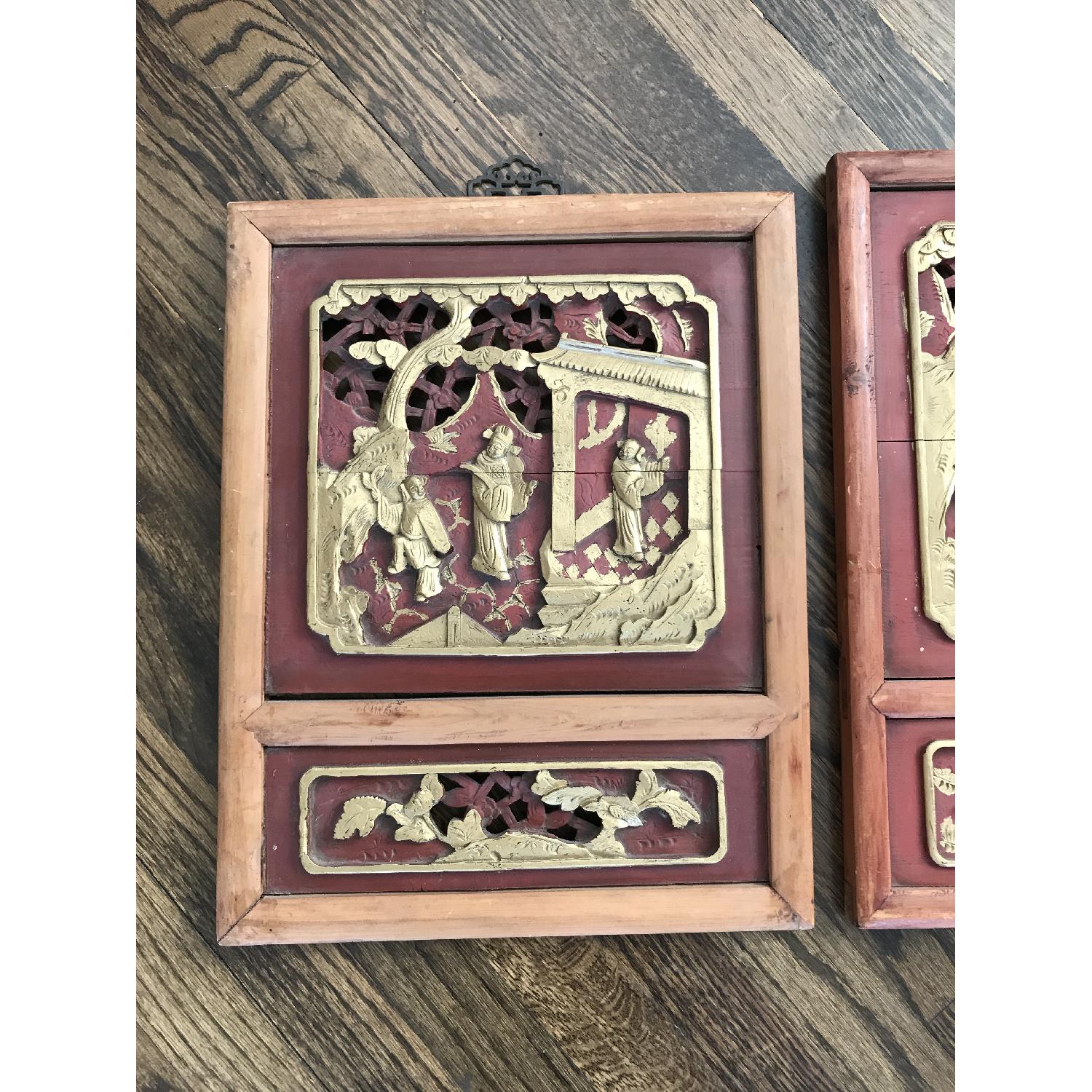 Traditional Chinese Wall Wood Relief Panels AptDeco