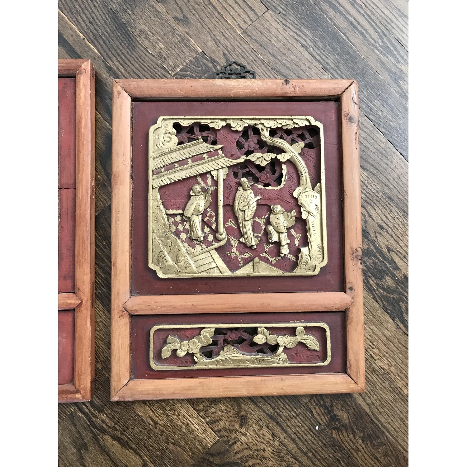 Traditional Chinese Wall Wood Relief Panels AptDeco