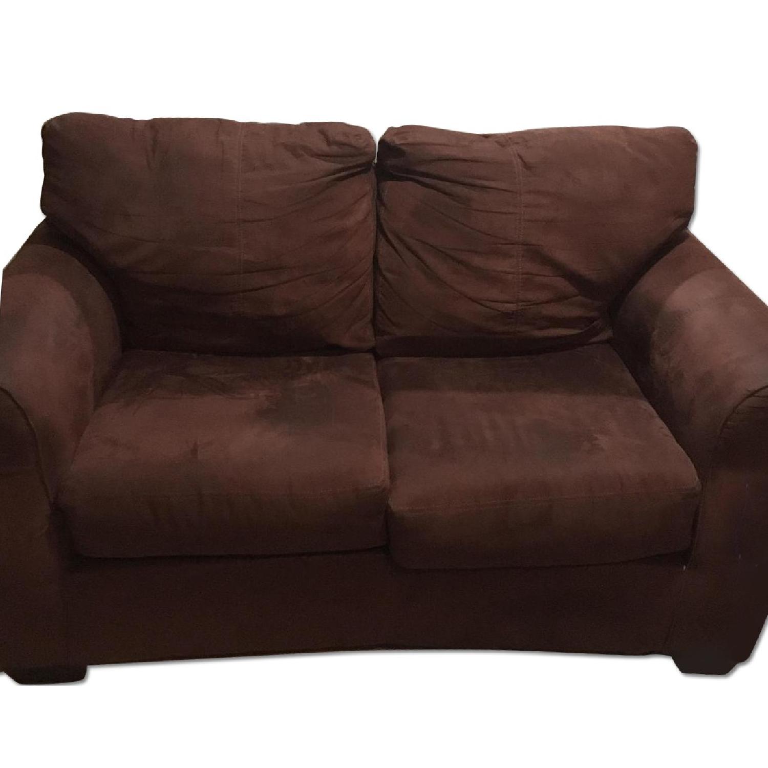 Ikea Red Loveseat AptDeco