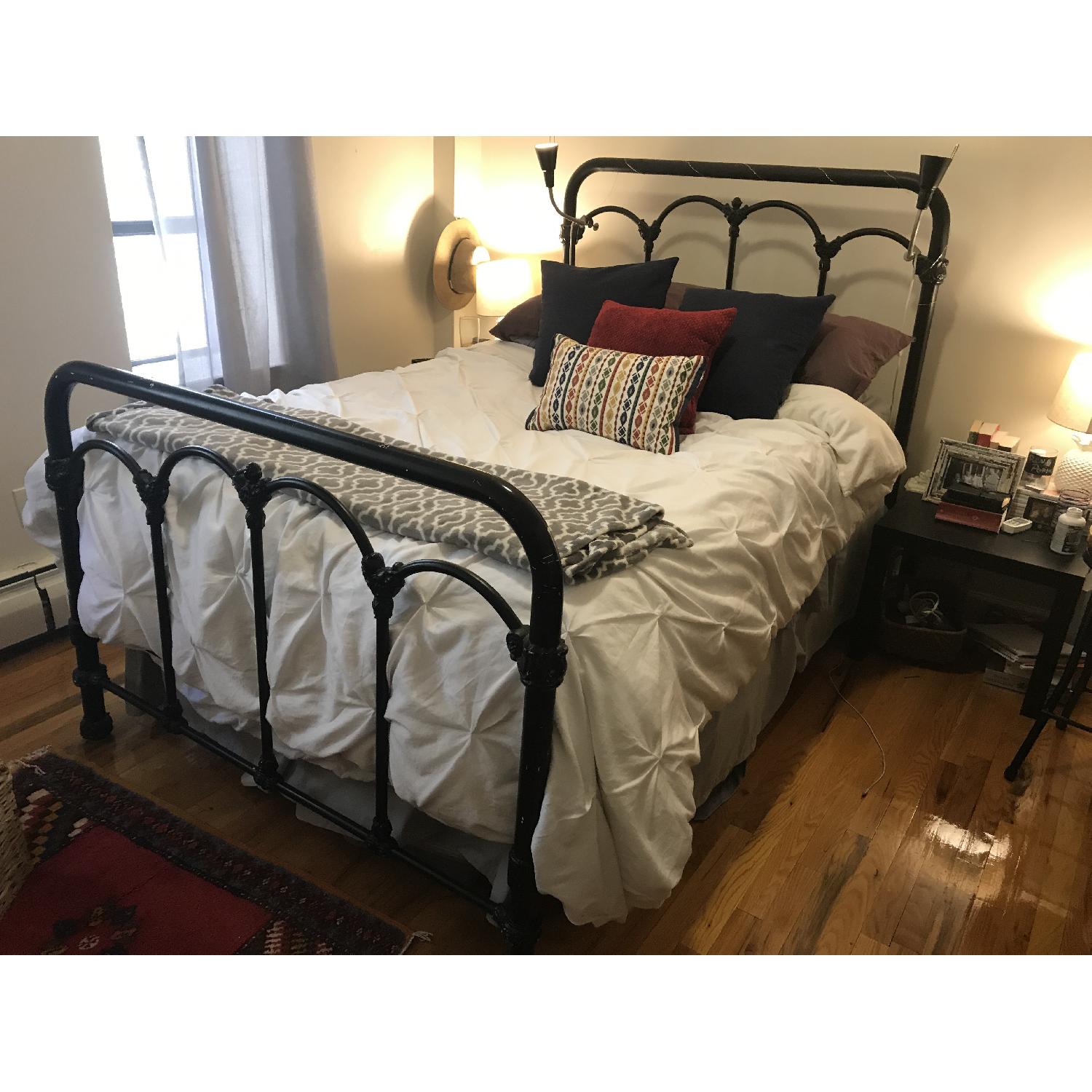 Antique Wrought Iron Bed Frame - image-2
