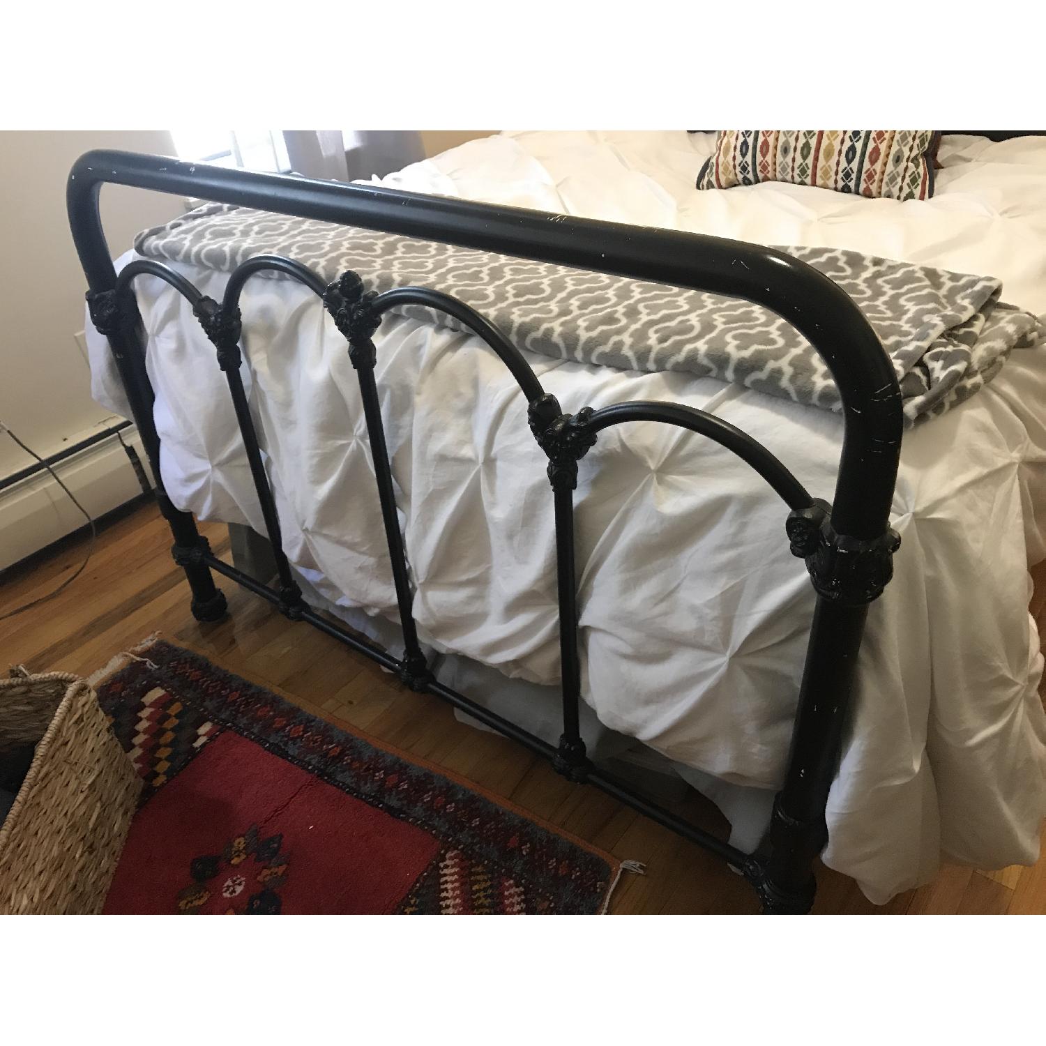 Antique Wrought Iron Bed Frame - image-4