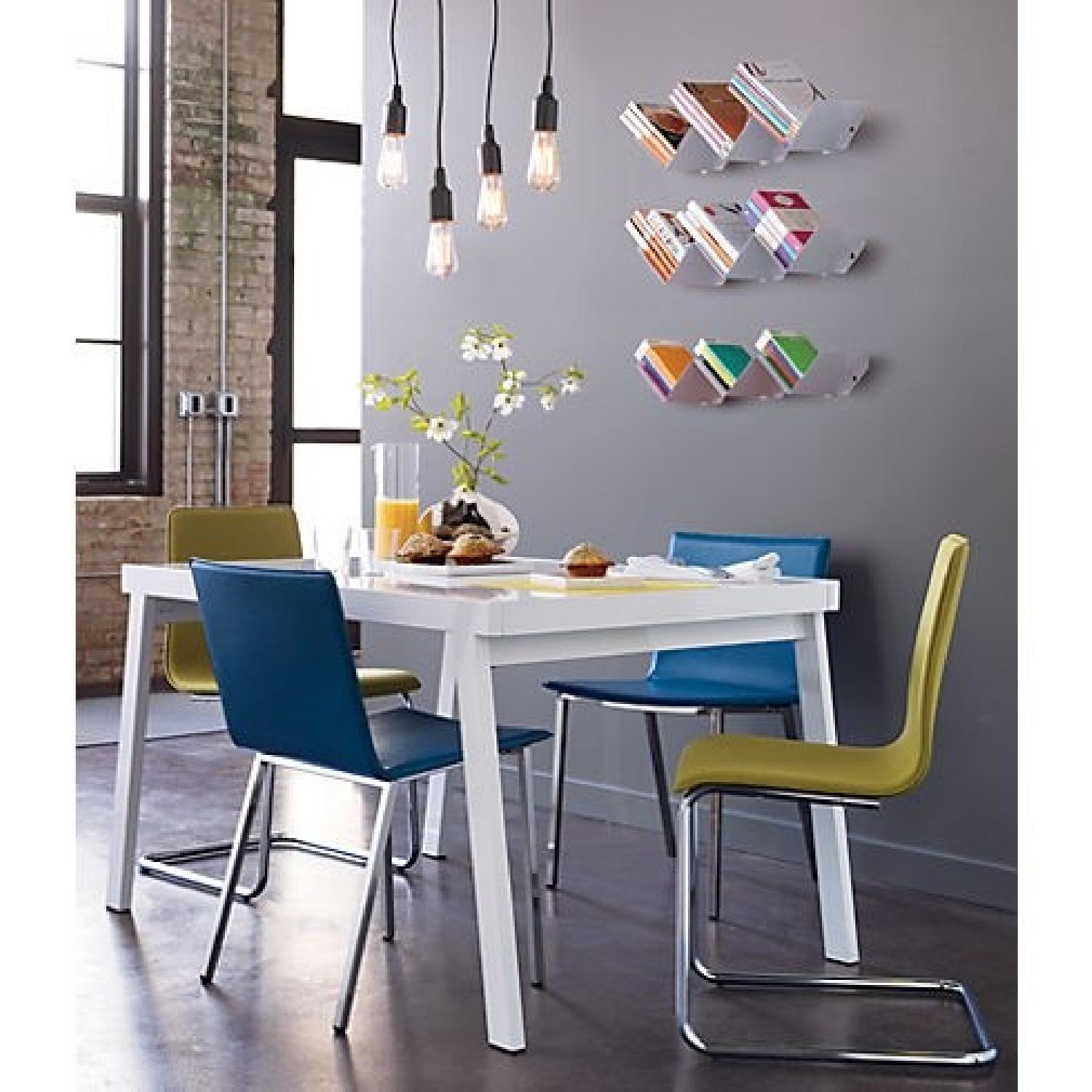 CB2 White Lacquer Pocket Extension Dining Table - image-6