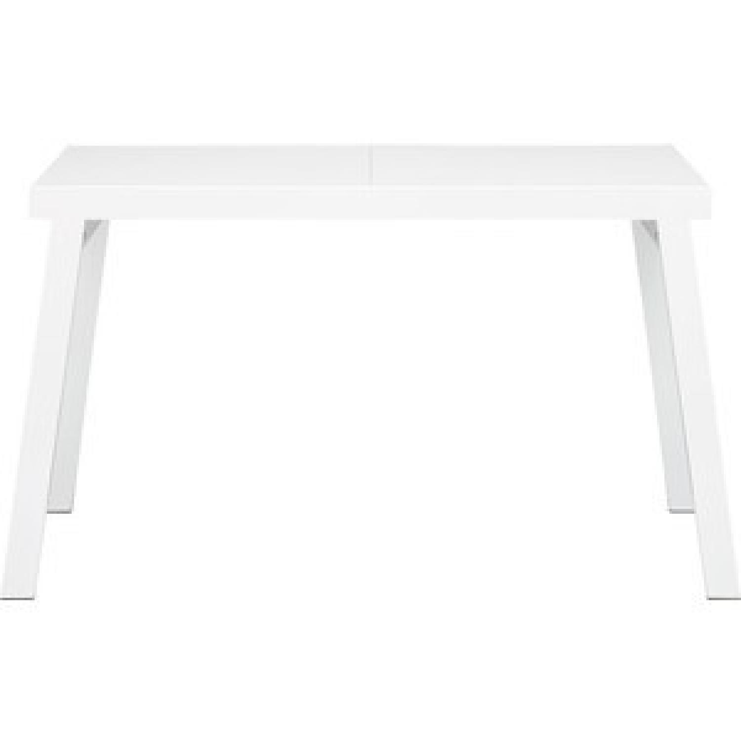 CB2 White Lacquer Pocket Extension Dining Table - image-7