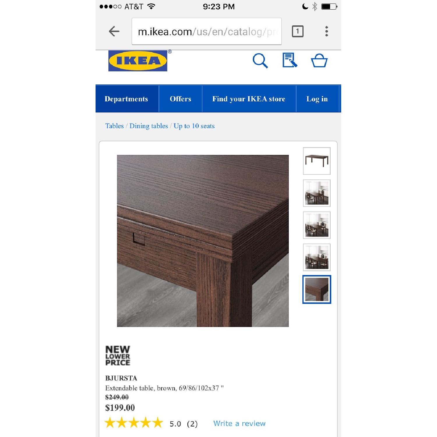 Ikea Bjursta Dining Table w/ 6 Chairs - image-2