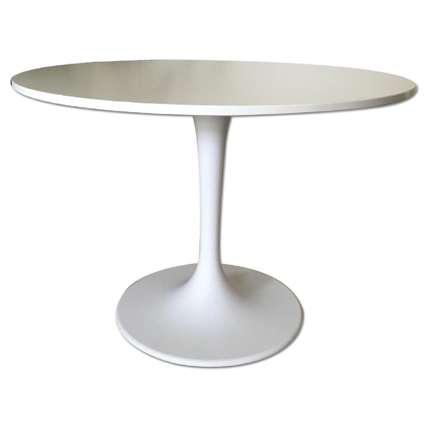 DOCKSTA / LIDÅS table and 4 chairs, white white/white chrome