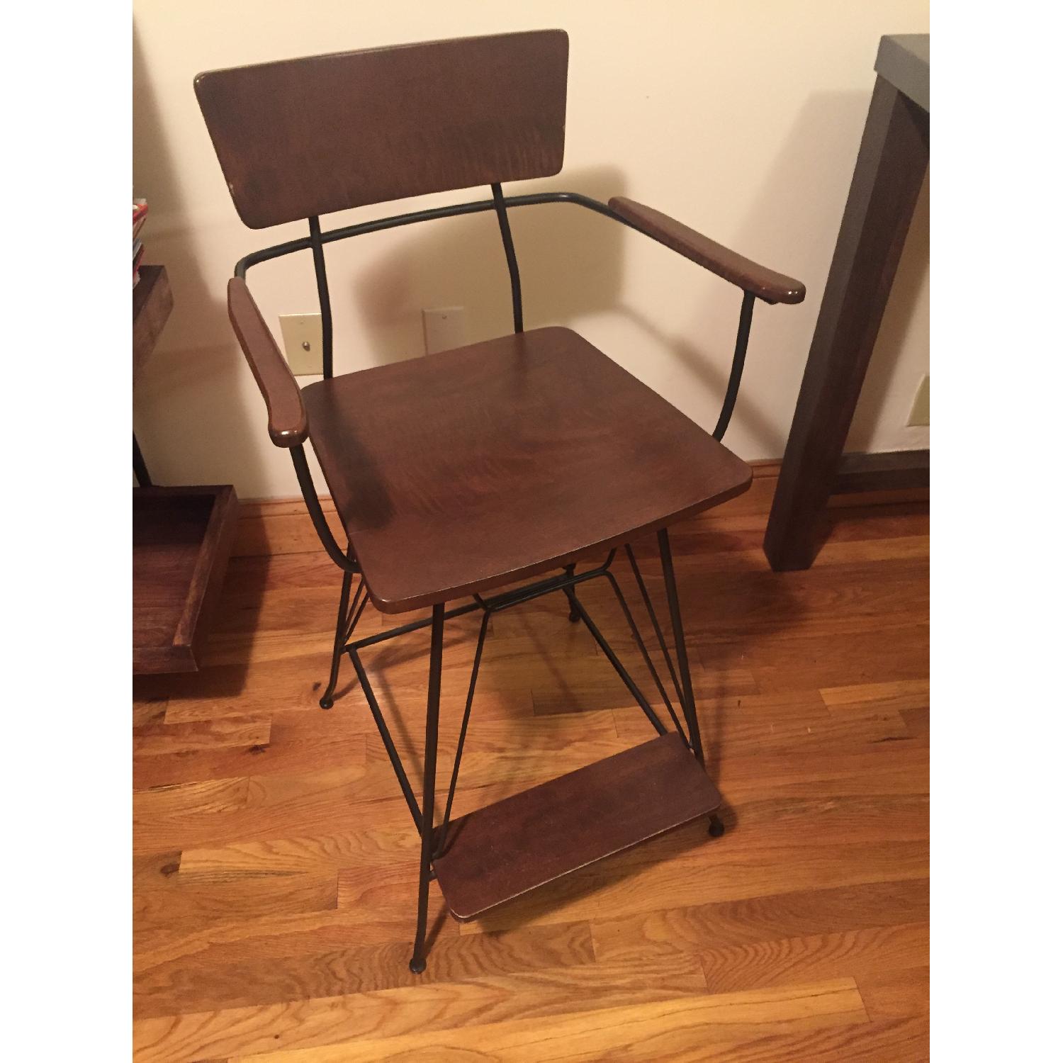 Crate & Barrel Elston Swivel Counter Stool - image-3