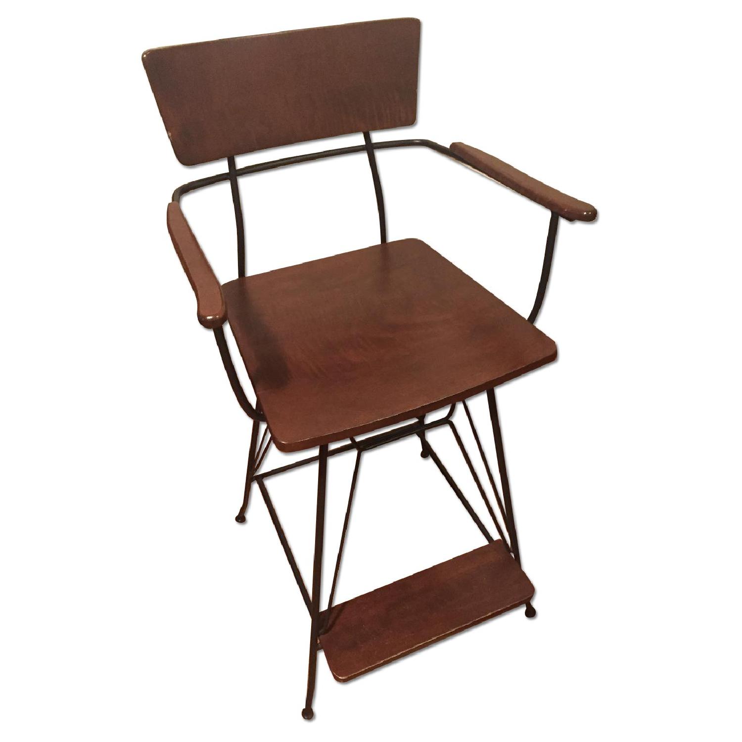 Crate & Barrel Elston Swivel Counter Stool - image-0