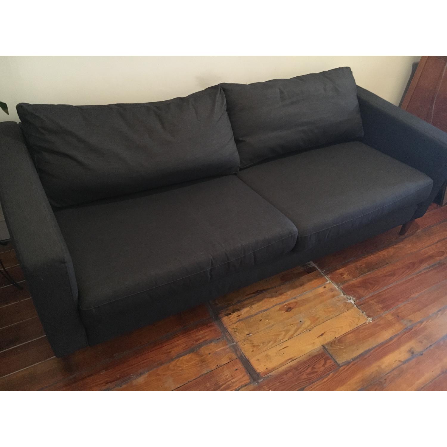 Ikea Karlstad Sofa w/ MidCentury Modern Feet AptDeco