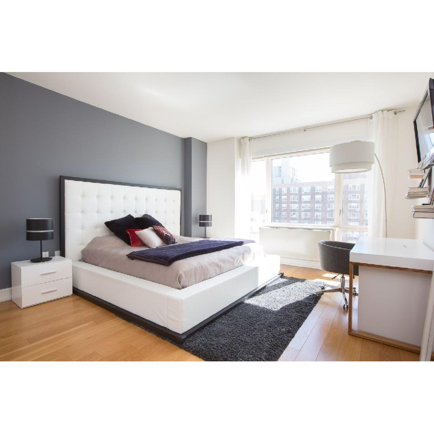 Adjustable Arching Floor Lamp w/ Steel Shade & Marble Base - image-3