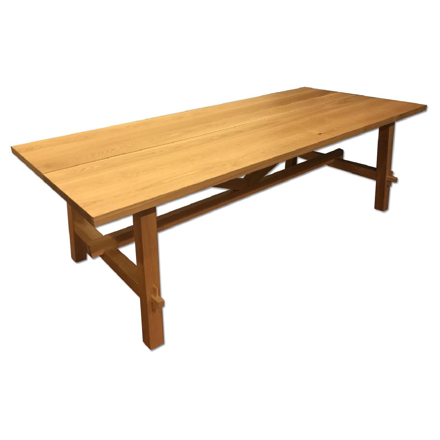 Ikea Mockelby Oak Top Dining Table - AptDeco
