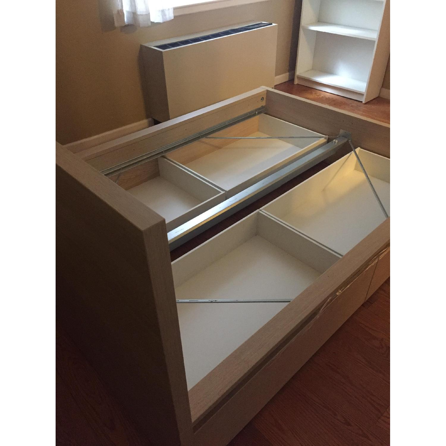 Ikea Malm Full Bed Frame w/ 4 Storage Drawers - image-2