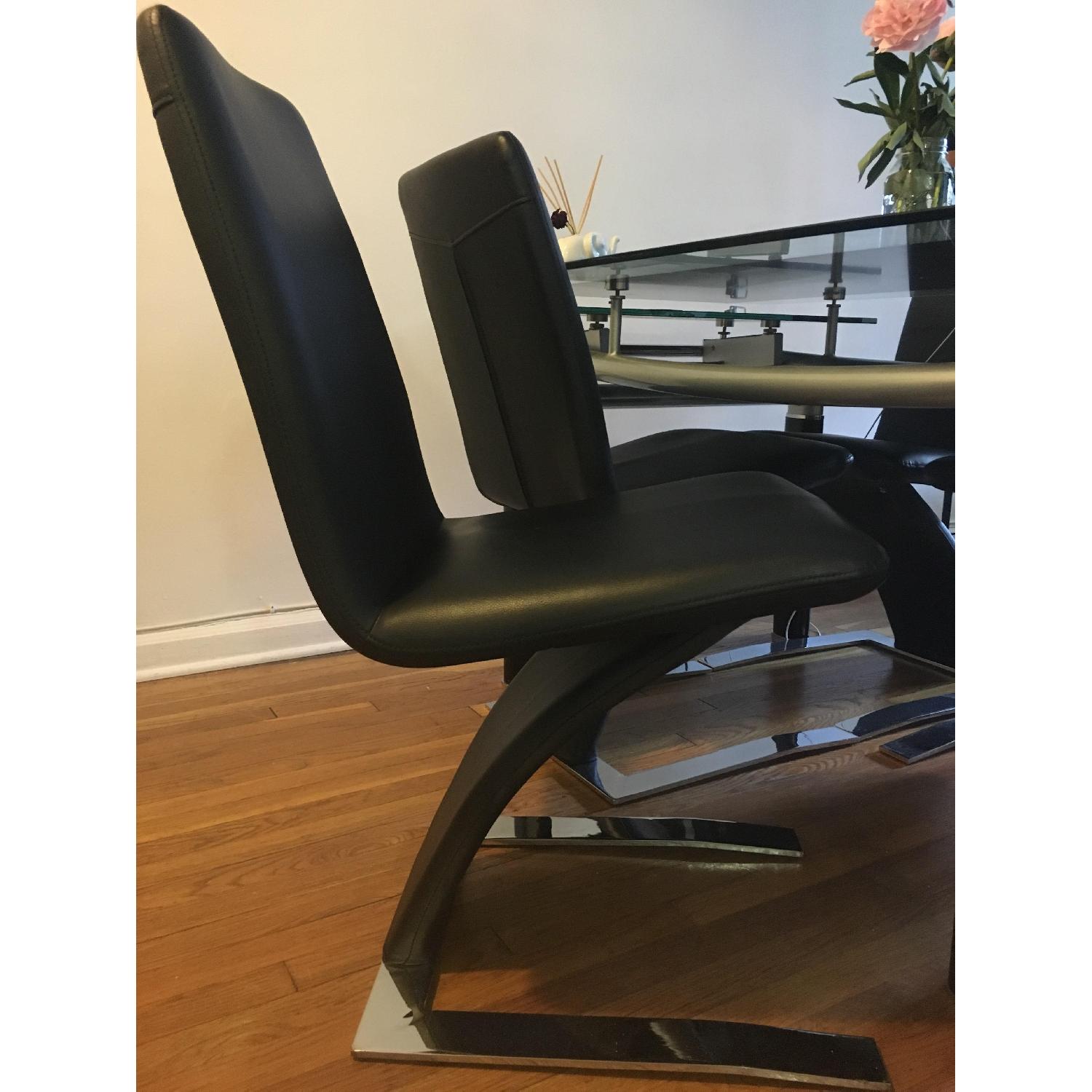 Modern Extendable Glass Dining Table w/ 4 Chairs - image-4