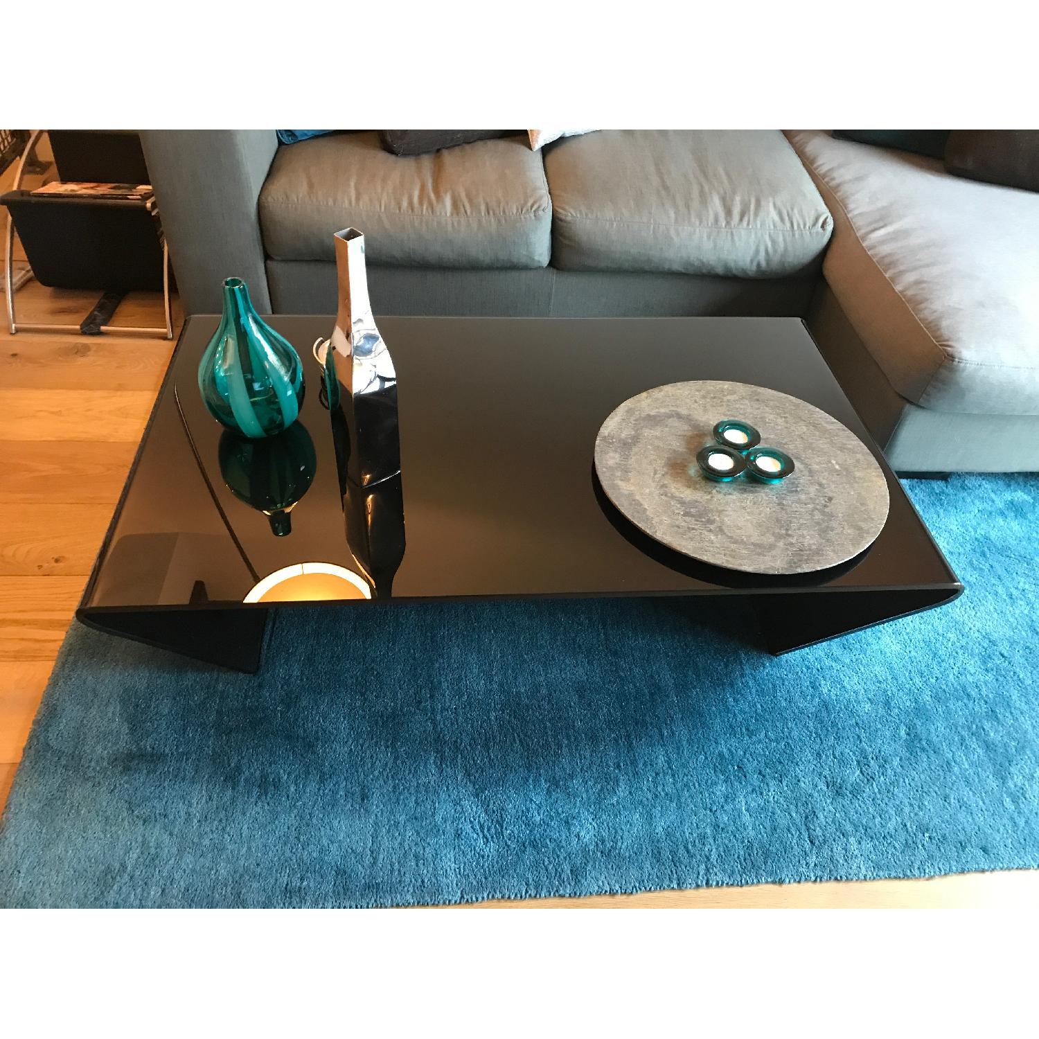 BoConcept Black Glass Coffee Table - image-1
