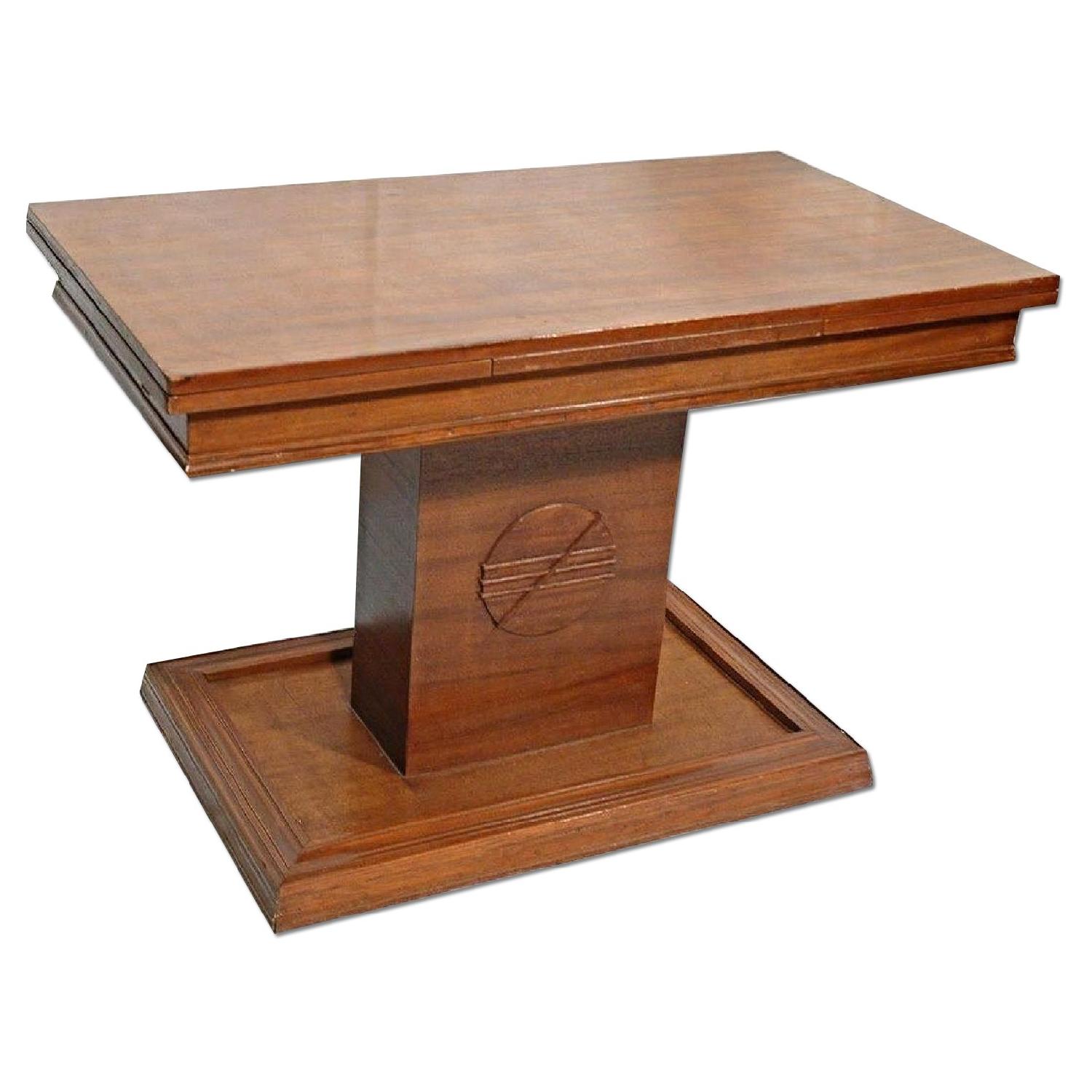 Reproduction Library Table American Walnut Refractory Library Table - AptDeco