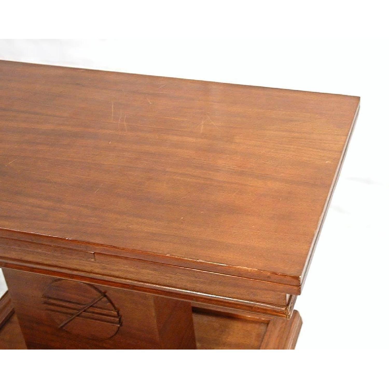 Reproduction Library Table American Walnut Refractory Library Table - AptDeco