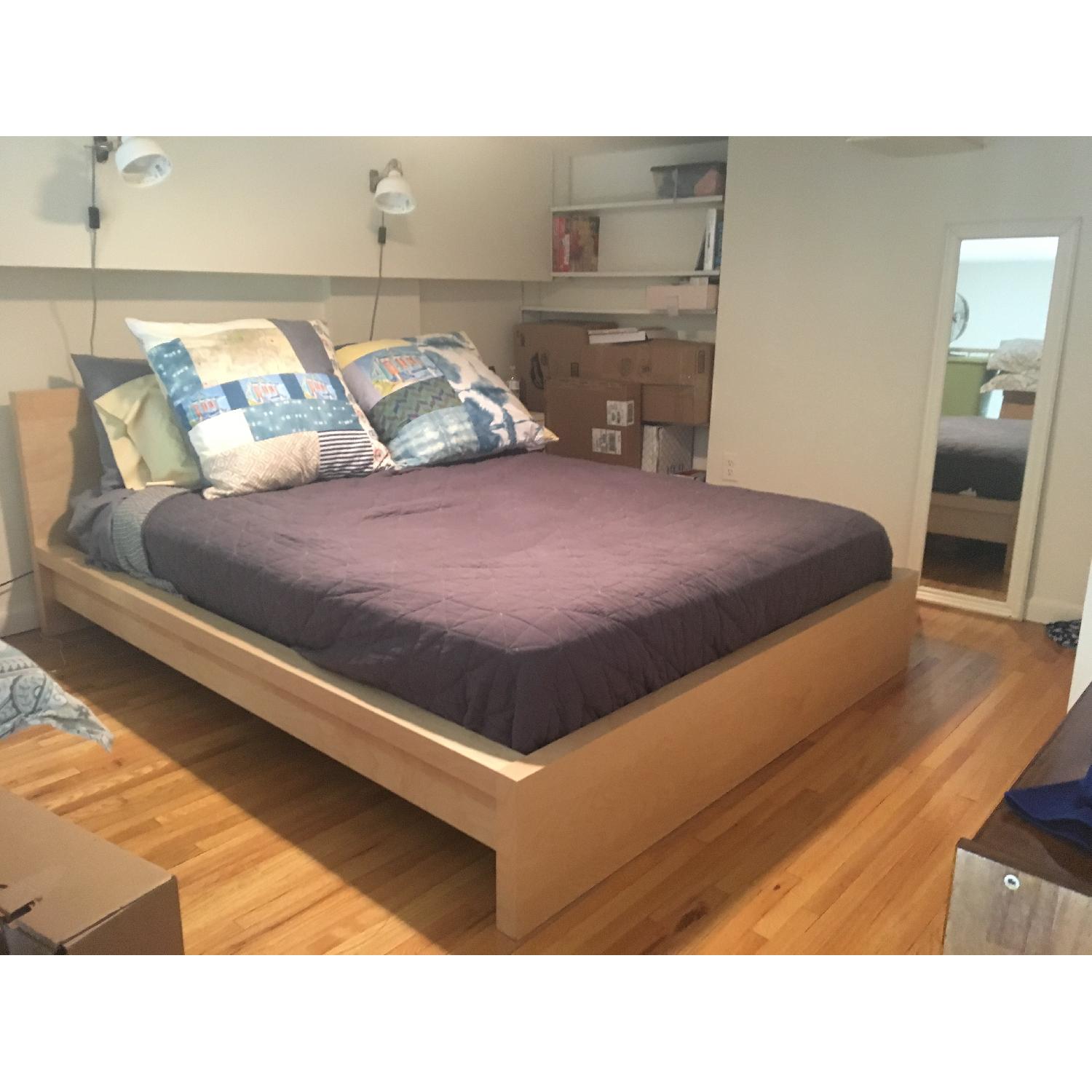 Ikea Malm Queen Bed Frame w/ Slats AptDeco