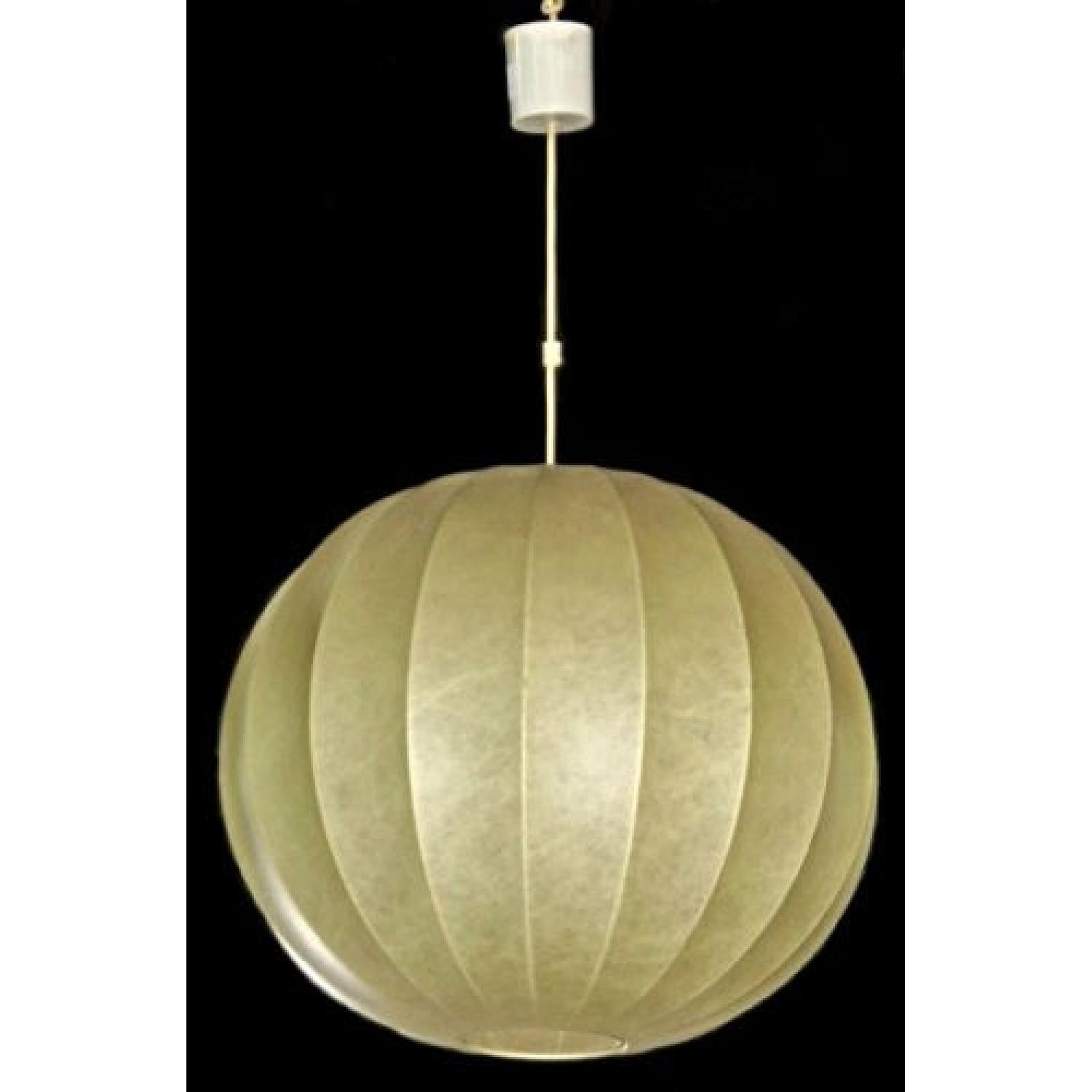 Italian Modern Stretched Parchment Bubble Hanging Light - image-1