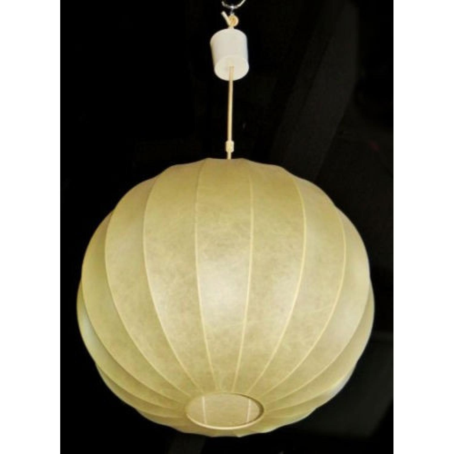 Italian Modern Stretched Parchment Bubble Hanging Light - image-2