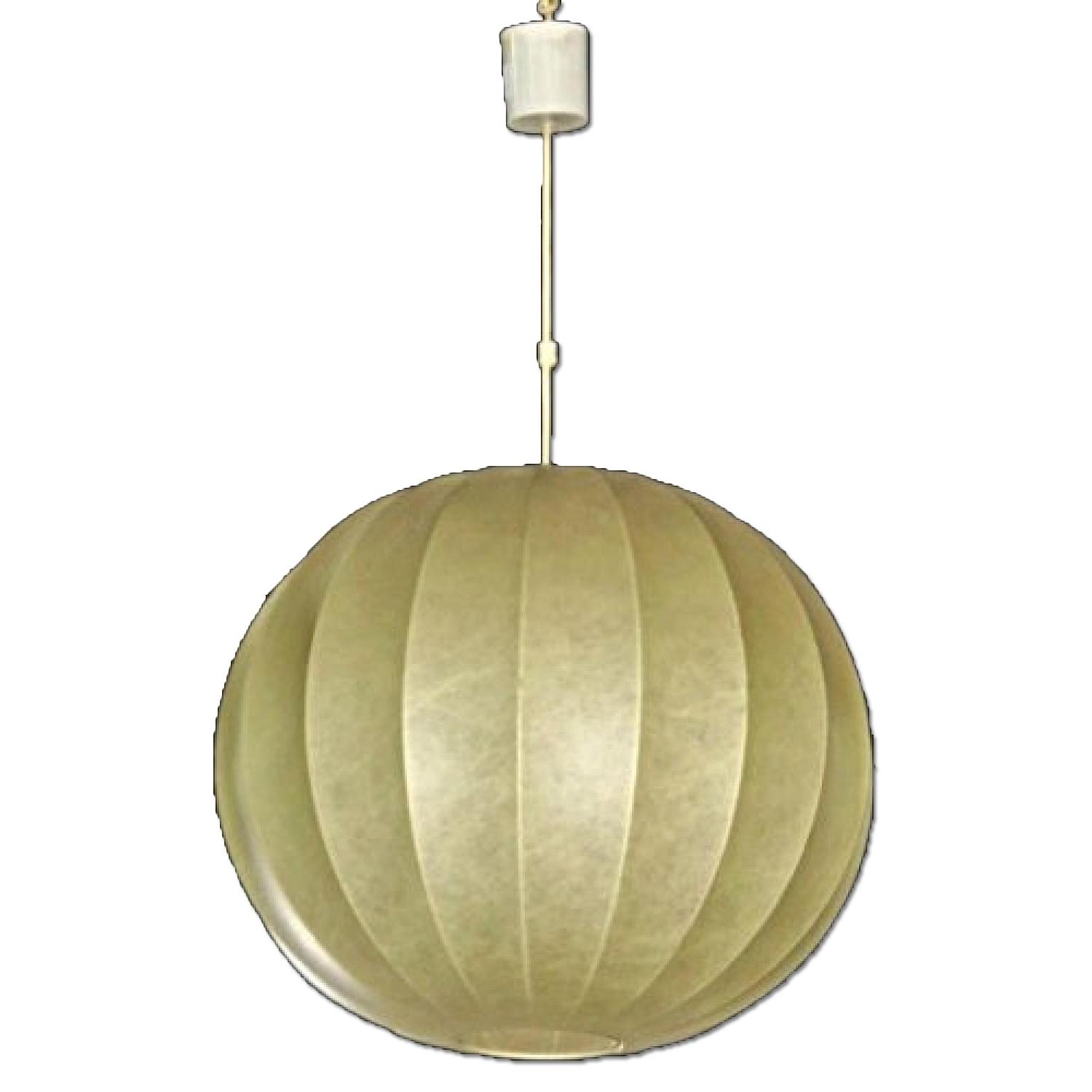 Italian Modern Stretched Parchment Bubble Hanging Light - image-5