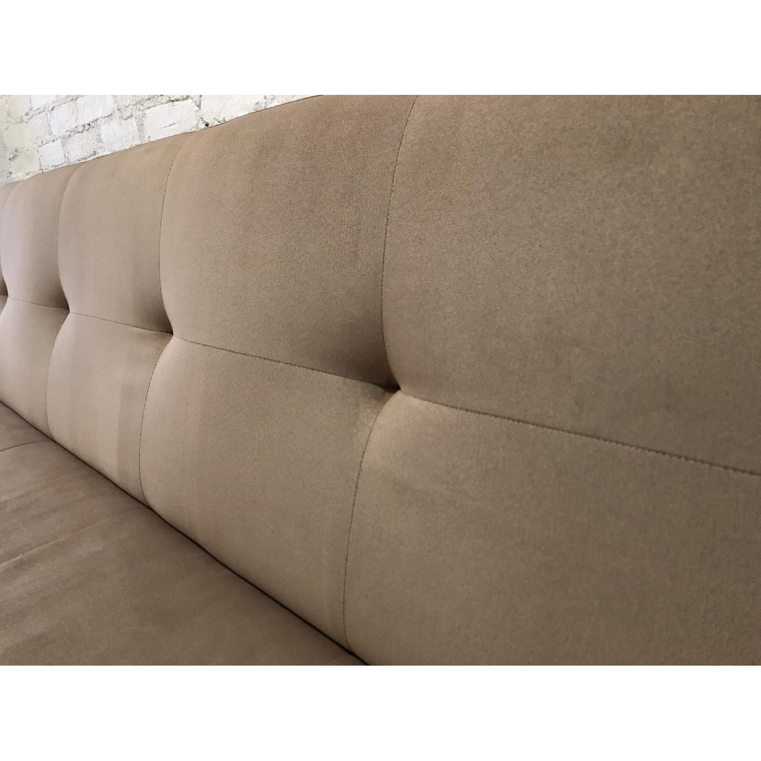 West Elm Marled Microfiber Sofa in Mink - image-4