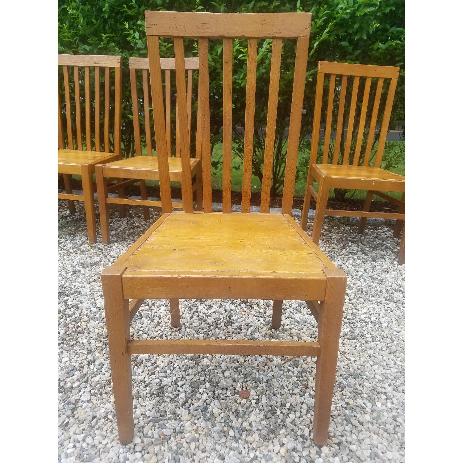 Crate & Barrel Mission-Style Wooden Dining Chairs - image-2