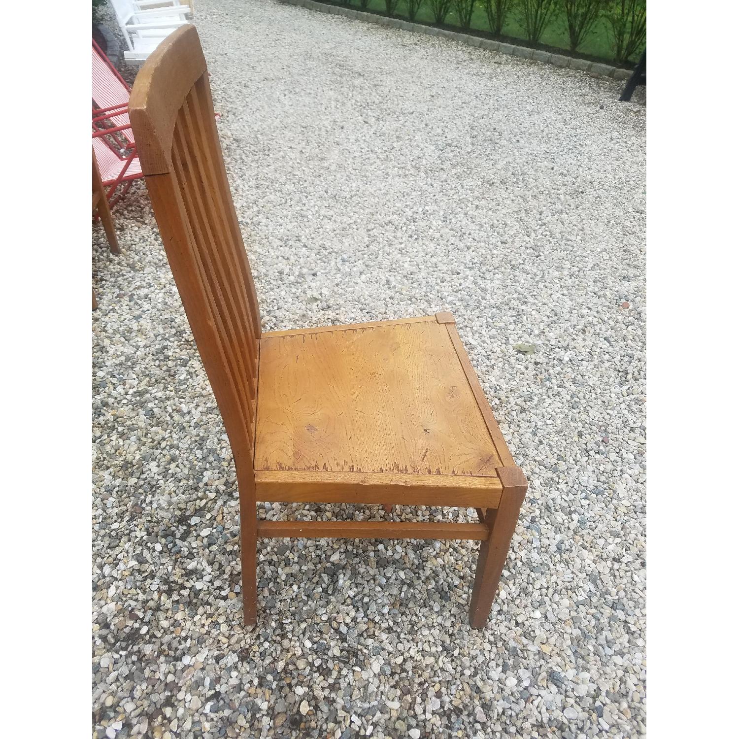 Crate & Barrel Mission-Style Wooden Dining Chairs - image-3